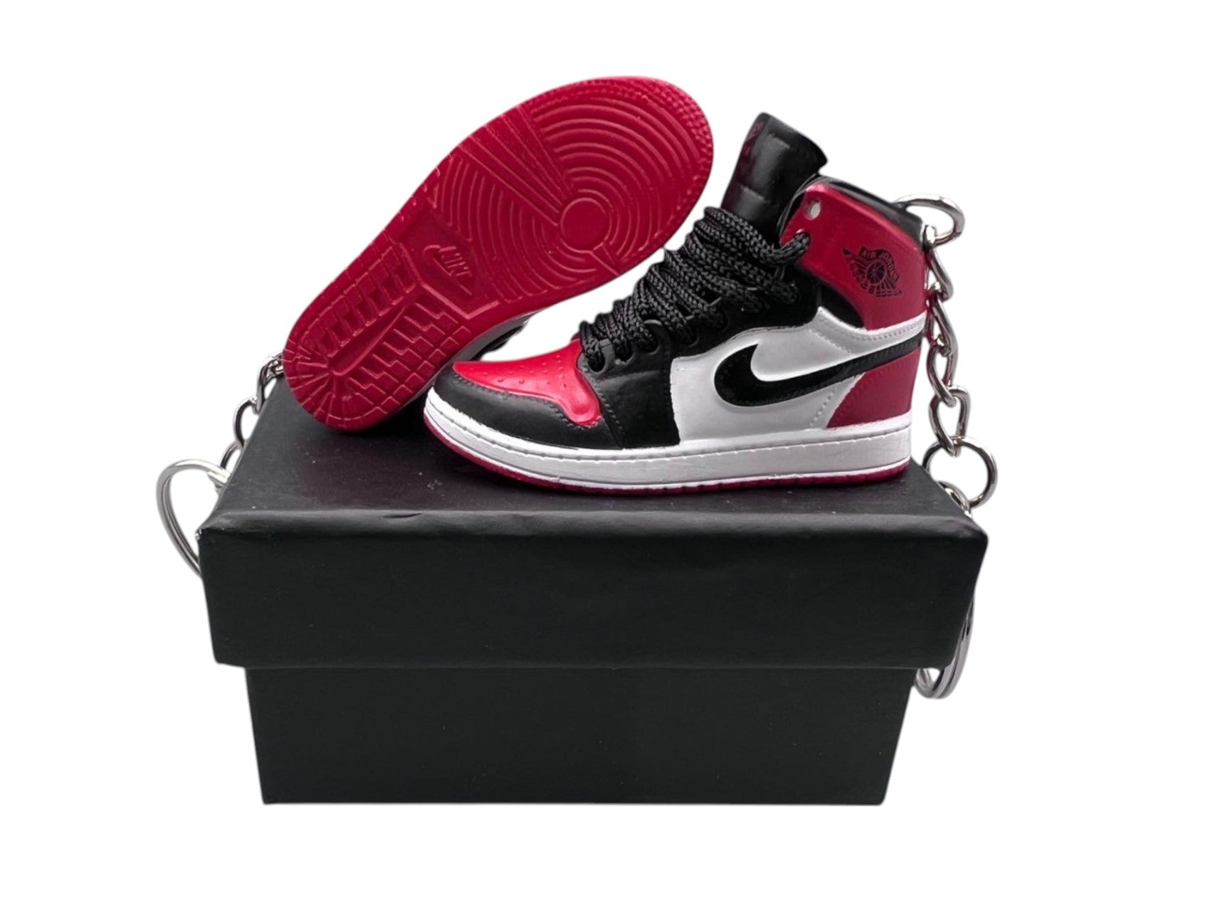 【Bred Toe】Jordan 1 Shoe Keychain image 0