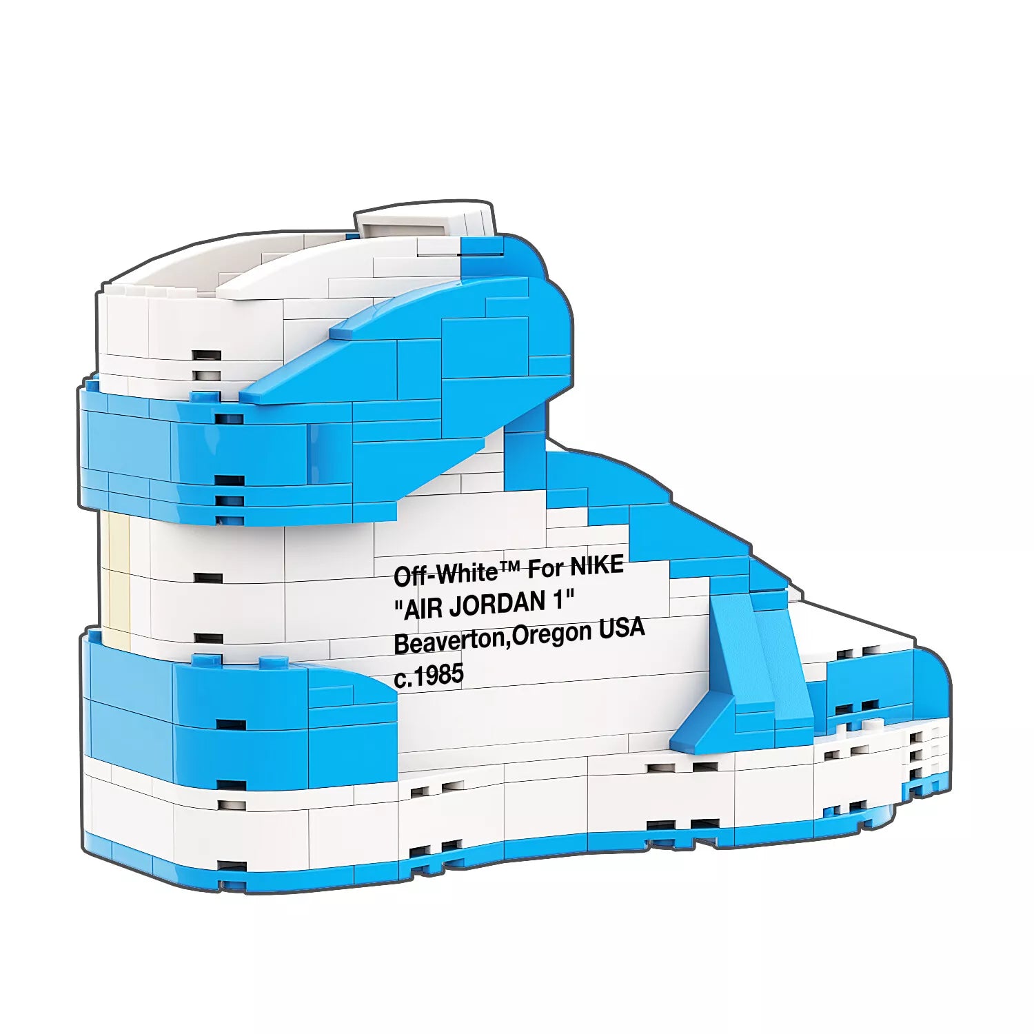 【Off-White UNC】Jordan 1 Bricks/Building Blocks/None Lego But Compatible image 5