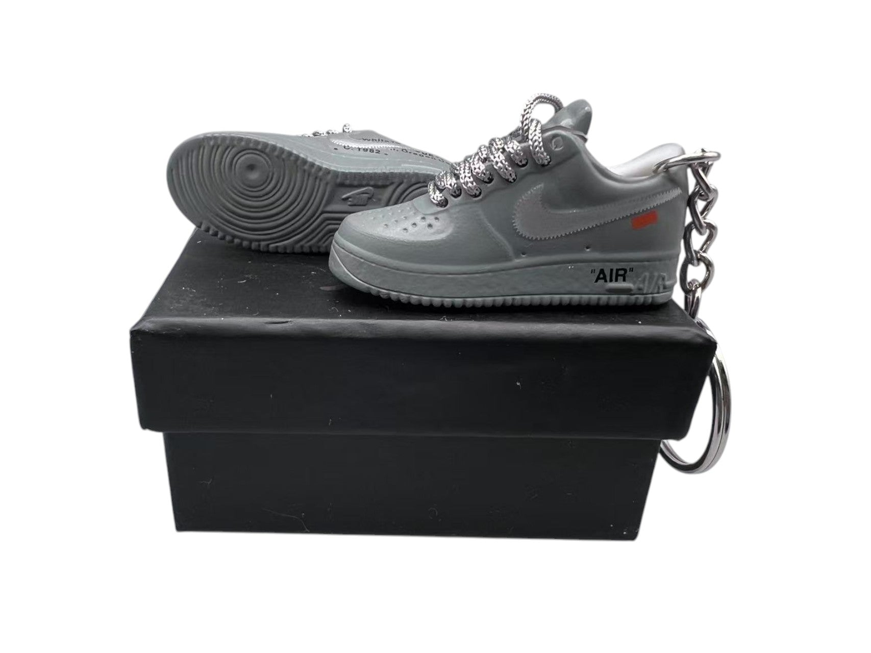 【Off-White x Ghost Grey】Air Force 1 Shoe Keychain image 0