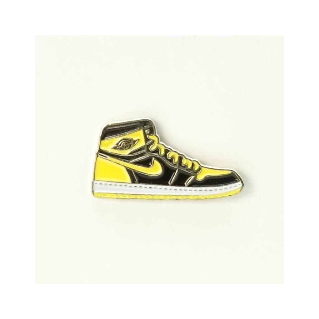 Air Jordan 1 High Yellow & Black Sneaker Enamel Pin