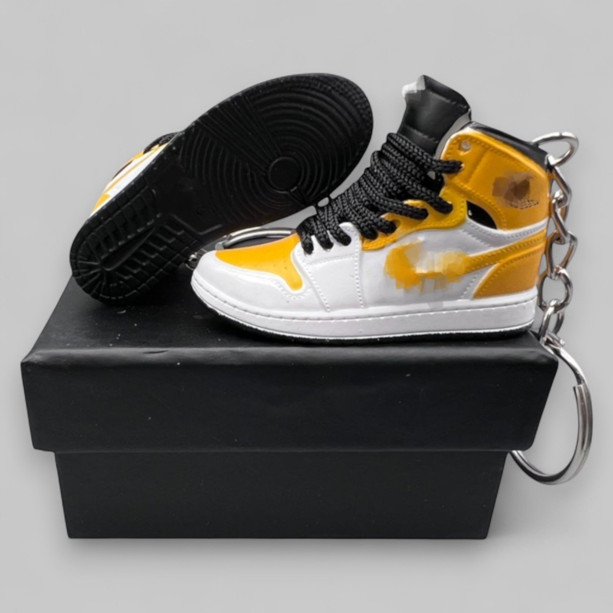 1:6 Scale Mini Sneaker – Doll Wear or Keychain - "University Gold"