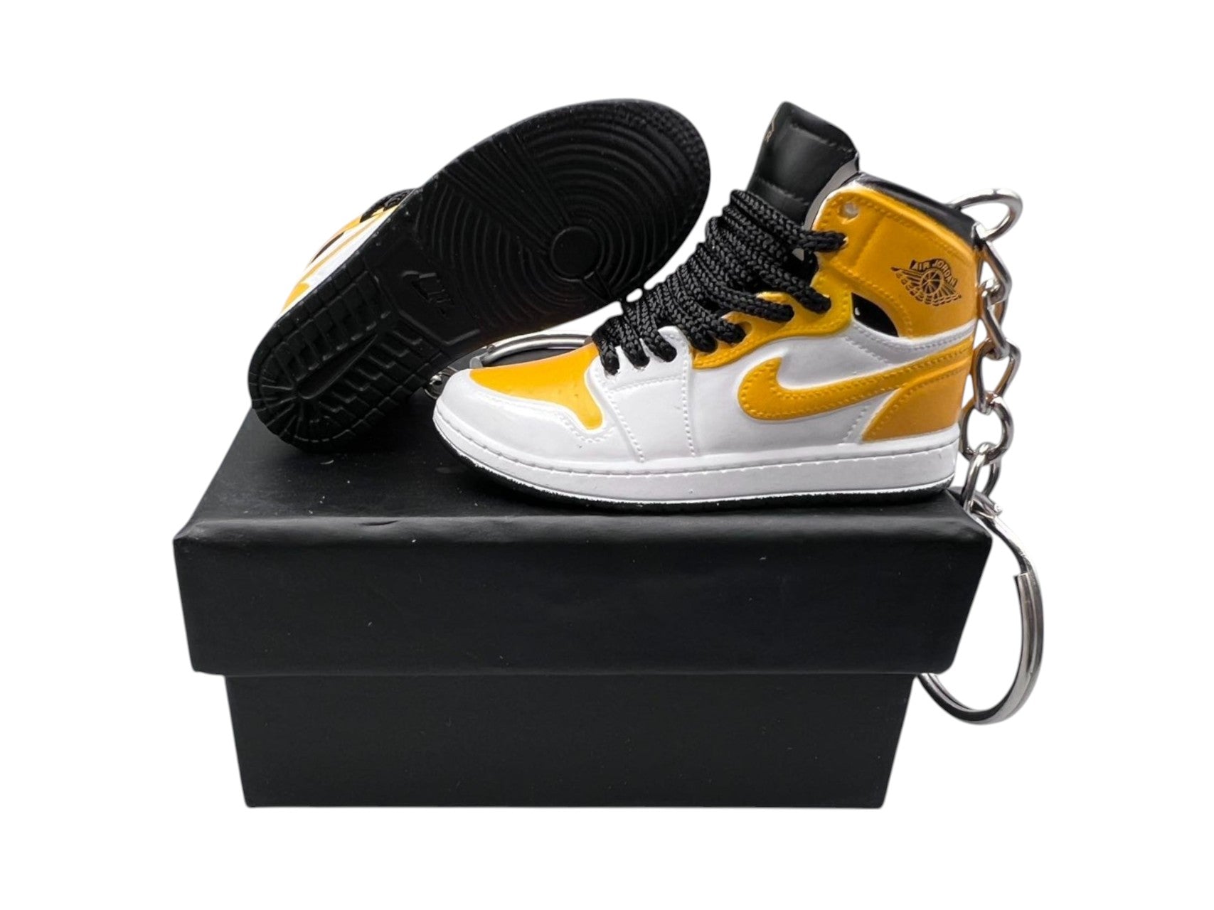 "University Gold" AJ1 3D Mini Sneakers-1/6 Scaled Shoes/ Keychains.