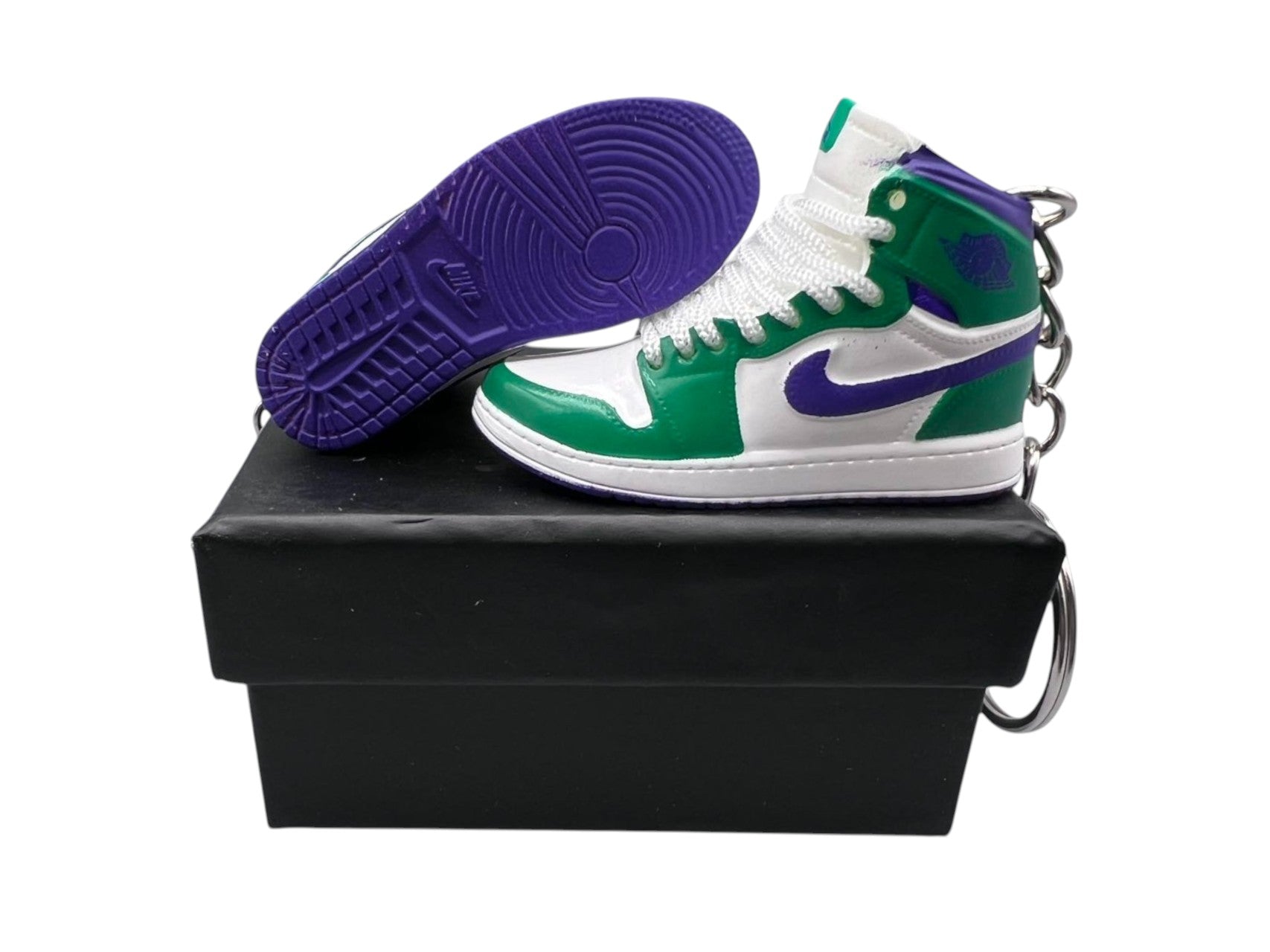 "Incredible Hulk" AJ1 3D Mini Sneakers-1/6 Scaled Shoes/ Keychains.