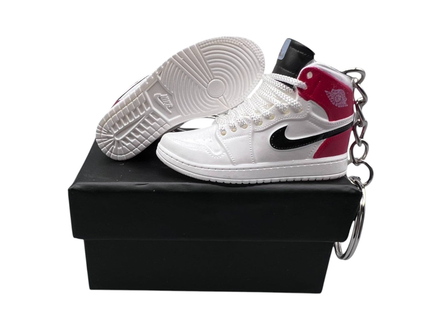 "Chicago Remix" AJ1 3D Mini Sneakers-1/6 Scaled Shoes/ Keychains.