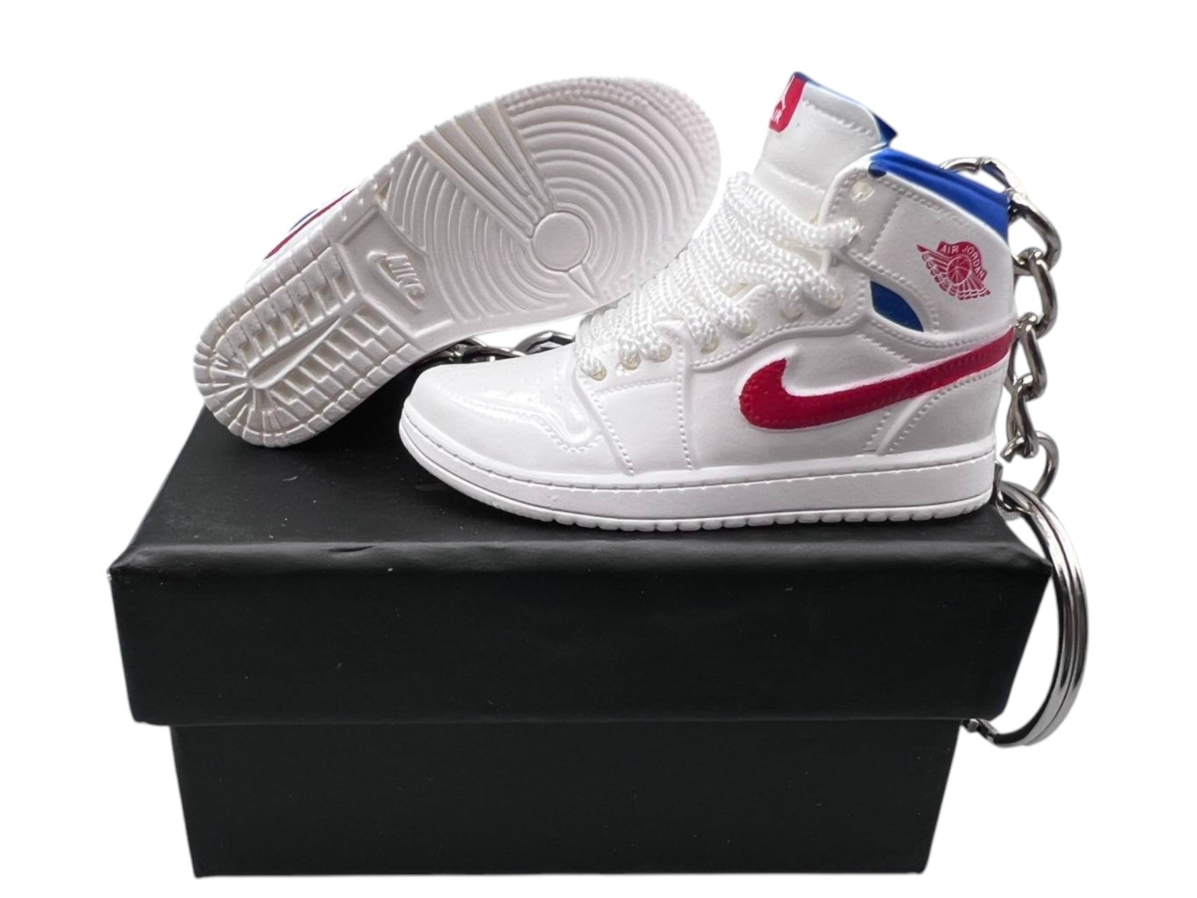"Mid USA" AJ1 3D Mini Sneakers-1/6 Scaled Shoes/ Keychains.