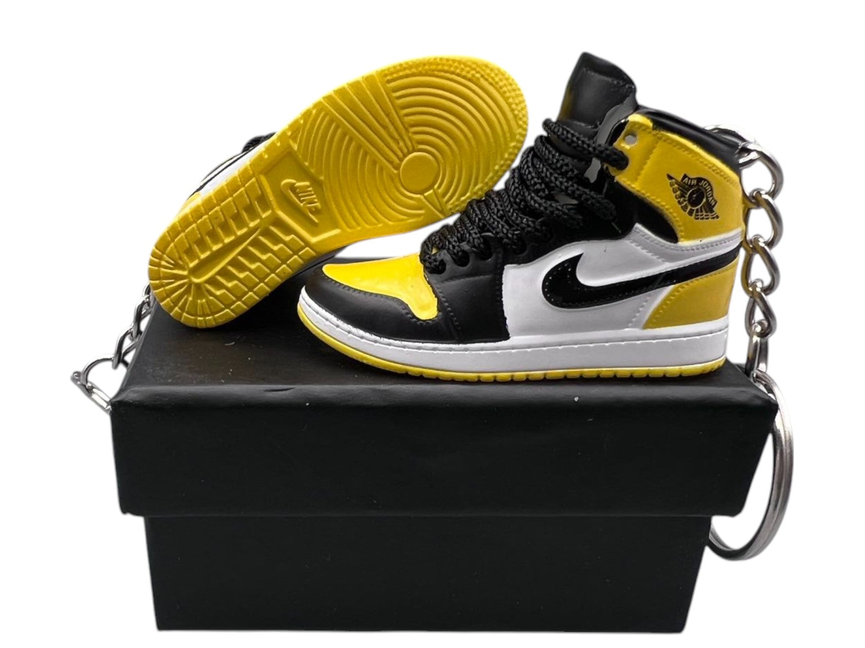 "Taxi" AJ1 3D Mini Sneakers-1/6 Scaled Shoes/ Keychains.