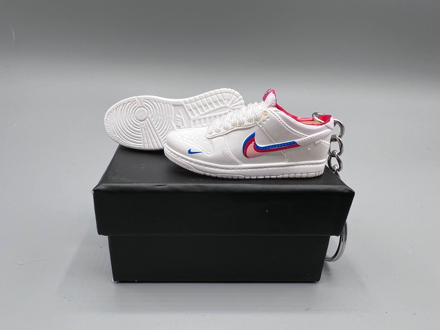 1:6 Scale Mini Sneaker – "Red Blue Splash"