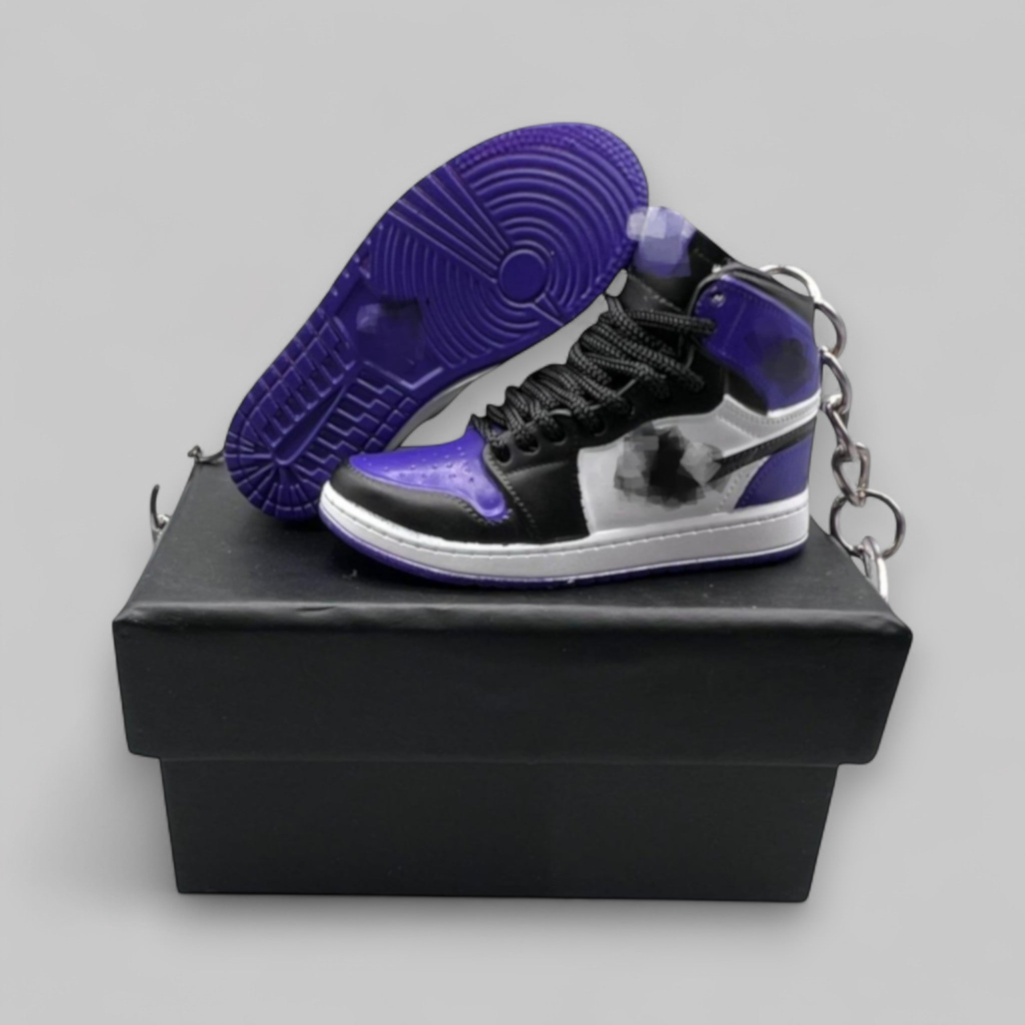 1:6 Scale Mini Sneaker – Doll Wear or Keychain - "Court Purple"