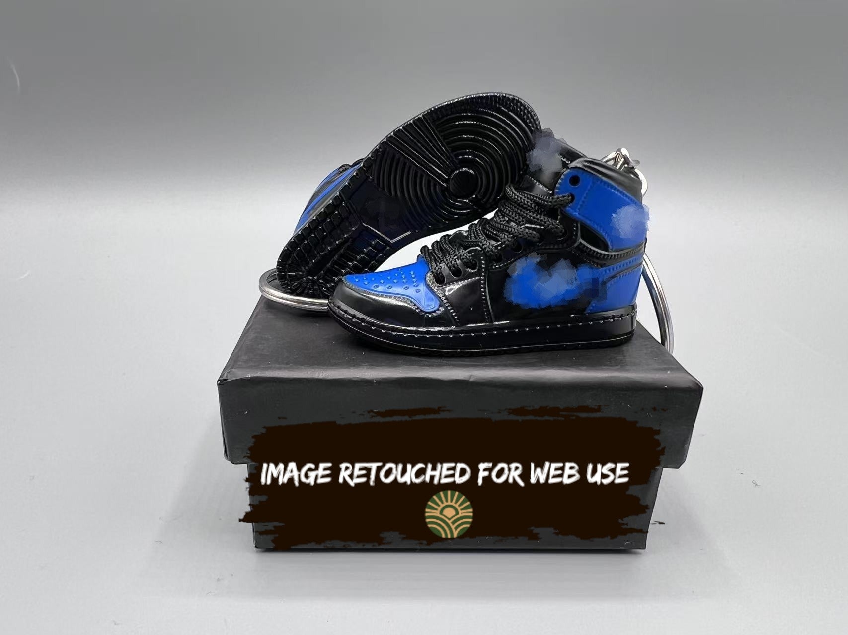 1:6 Scale Mini Sneaker – "Black/Blue"