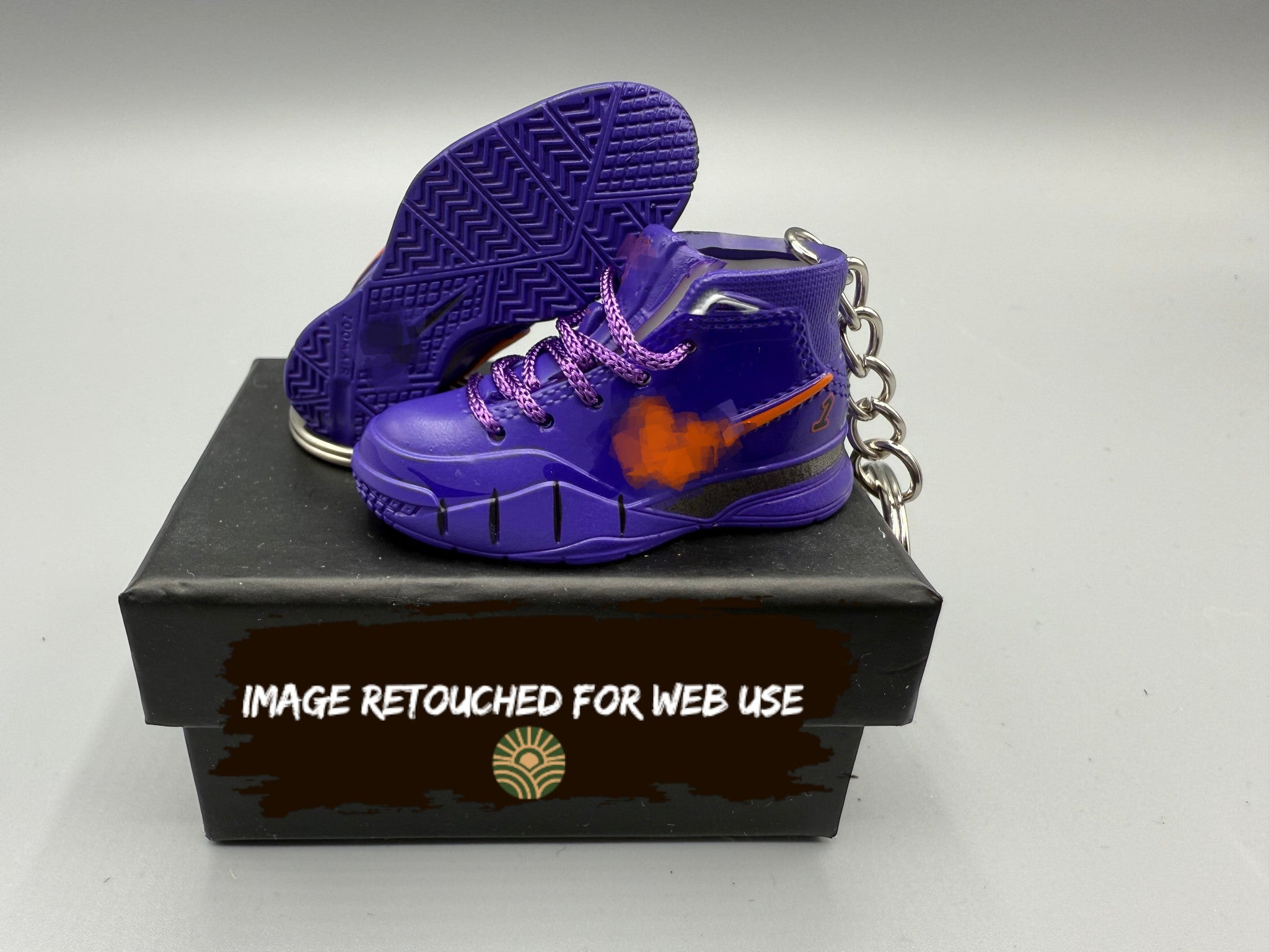 Mini Sneaker Keychain – “Solar Purple/Valley Sunset"