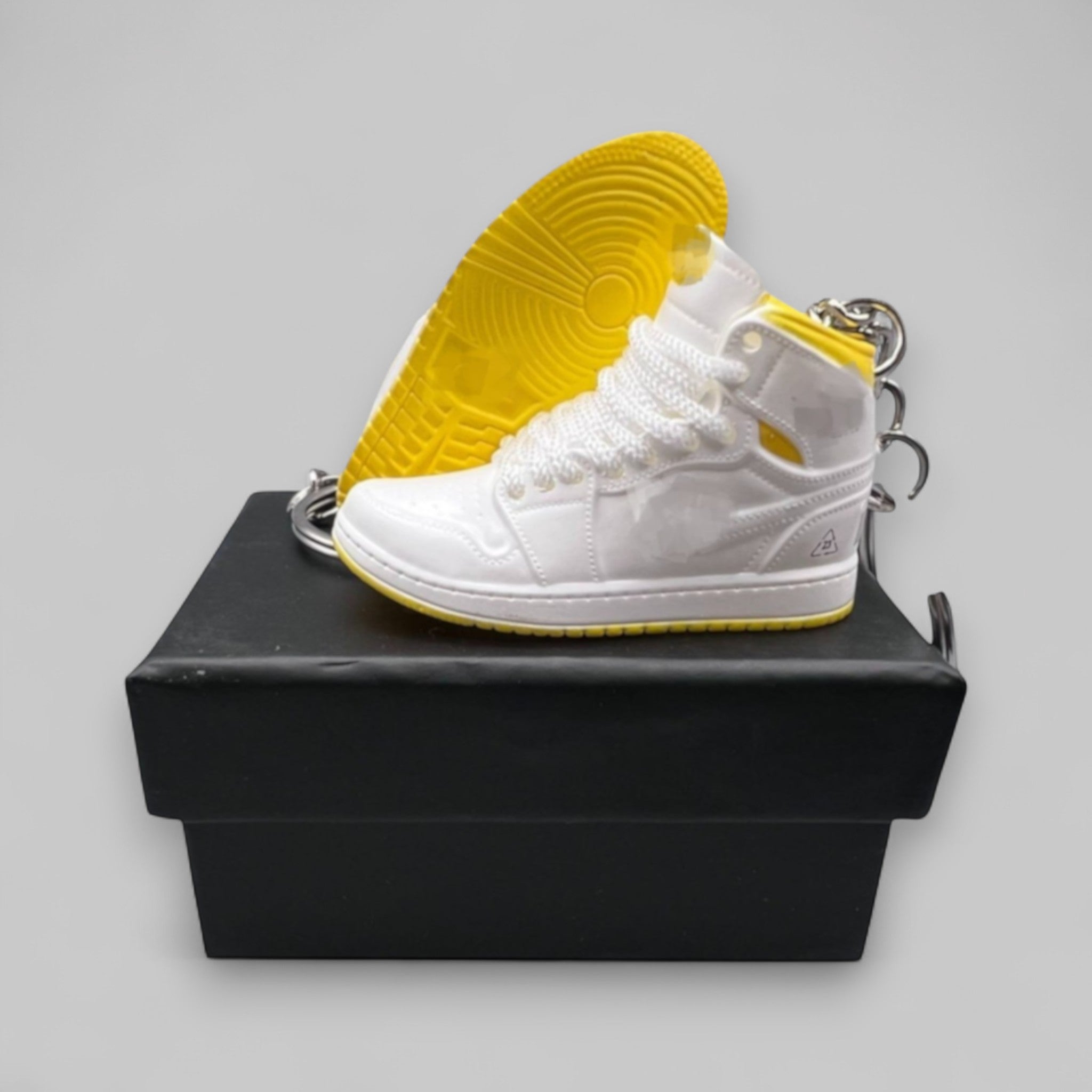 1:6 Scale Mini Sneaker – Doll Wear or Keychain - "First Class Flight  White 2019"