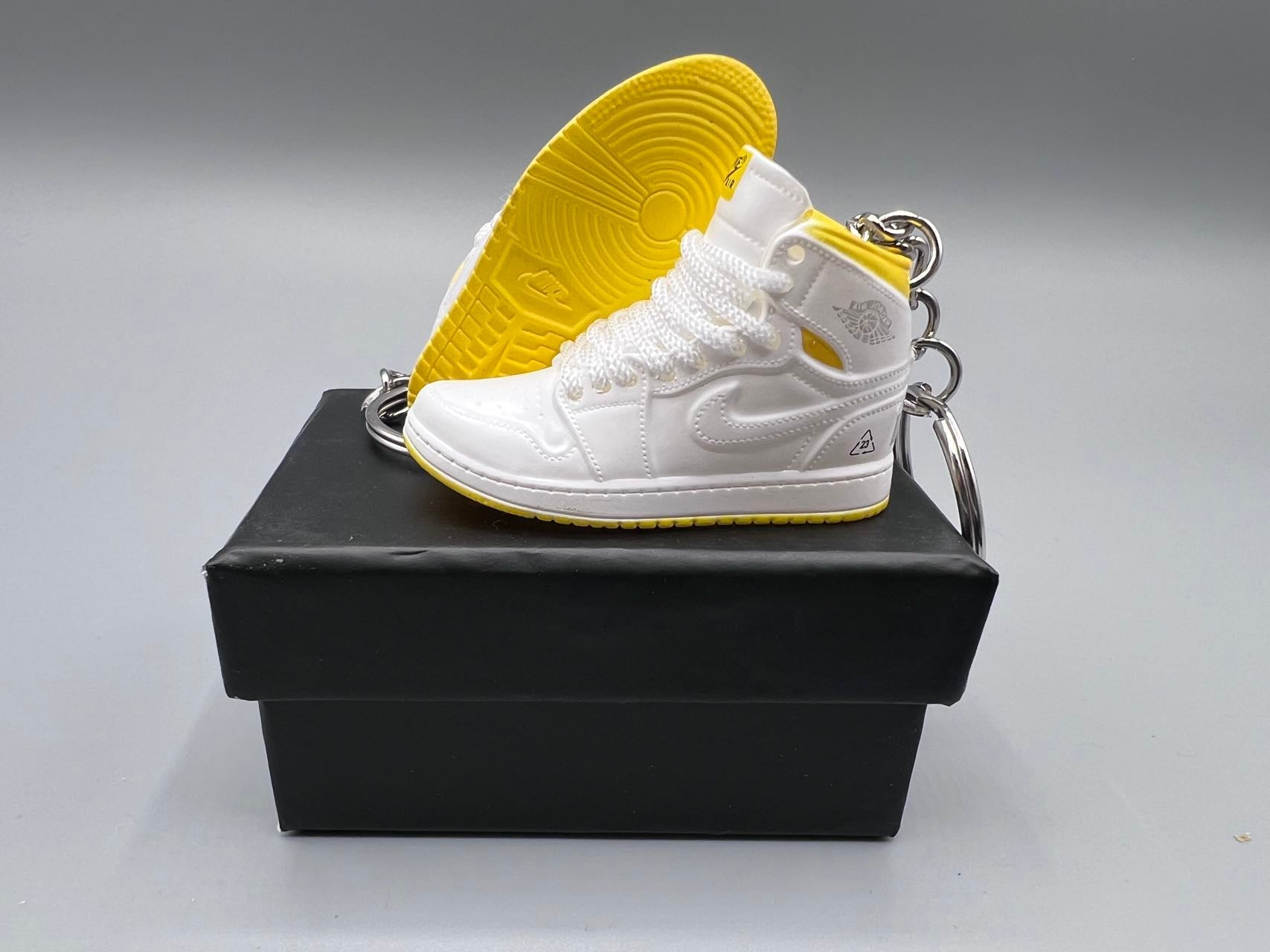 1:6 Scale Mini Sneaker – Doll Wear or Keychain - "First Class Flight  White 2019"