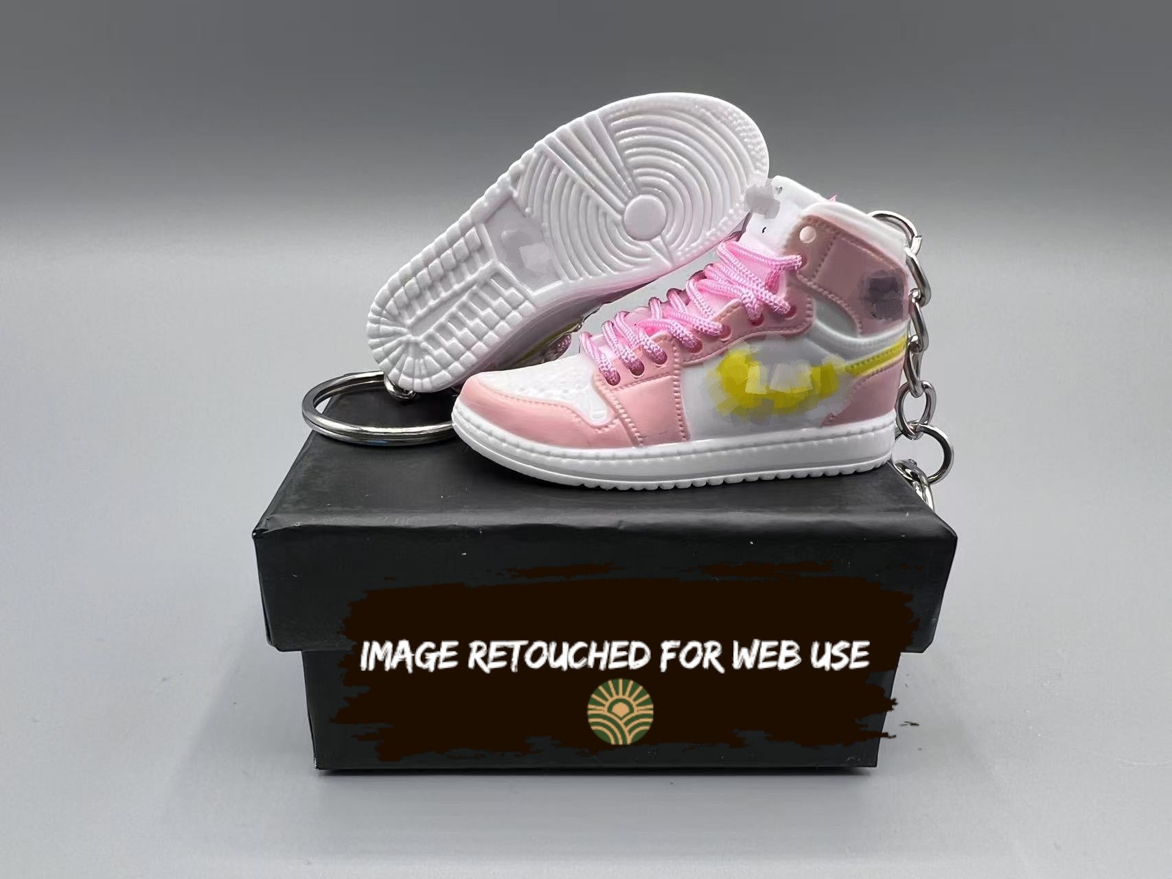 1:6 Scale Mini Sneaker – "Pink/Yellow"