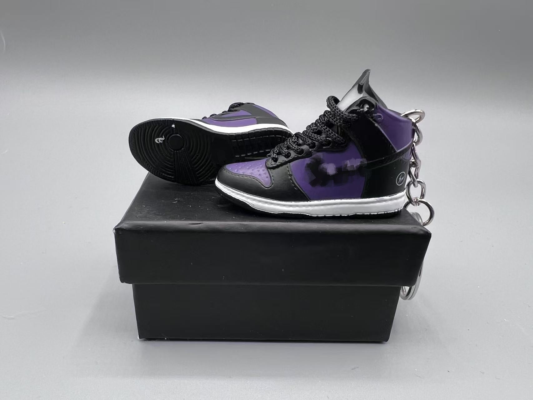 1:6 Scale Mini Sneaker – Doll Wear or Keychain – "Storm Tone / Violet Black / Tokyo Street"