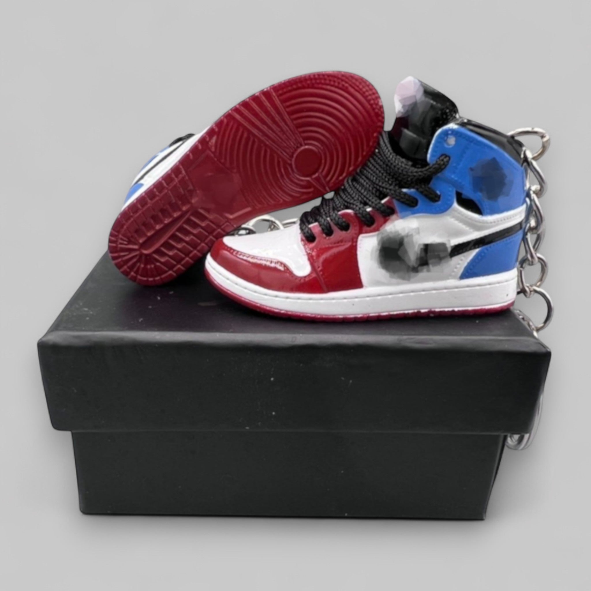1:6 Scale Mini Sneaker – Doll Wear or Keychain - "Fearless UNC Chicago"