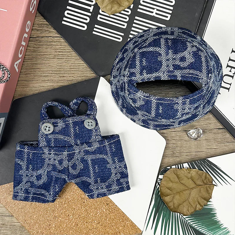 Blue Denim Overall Outfit for Labubu