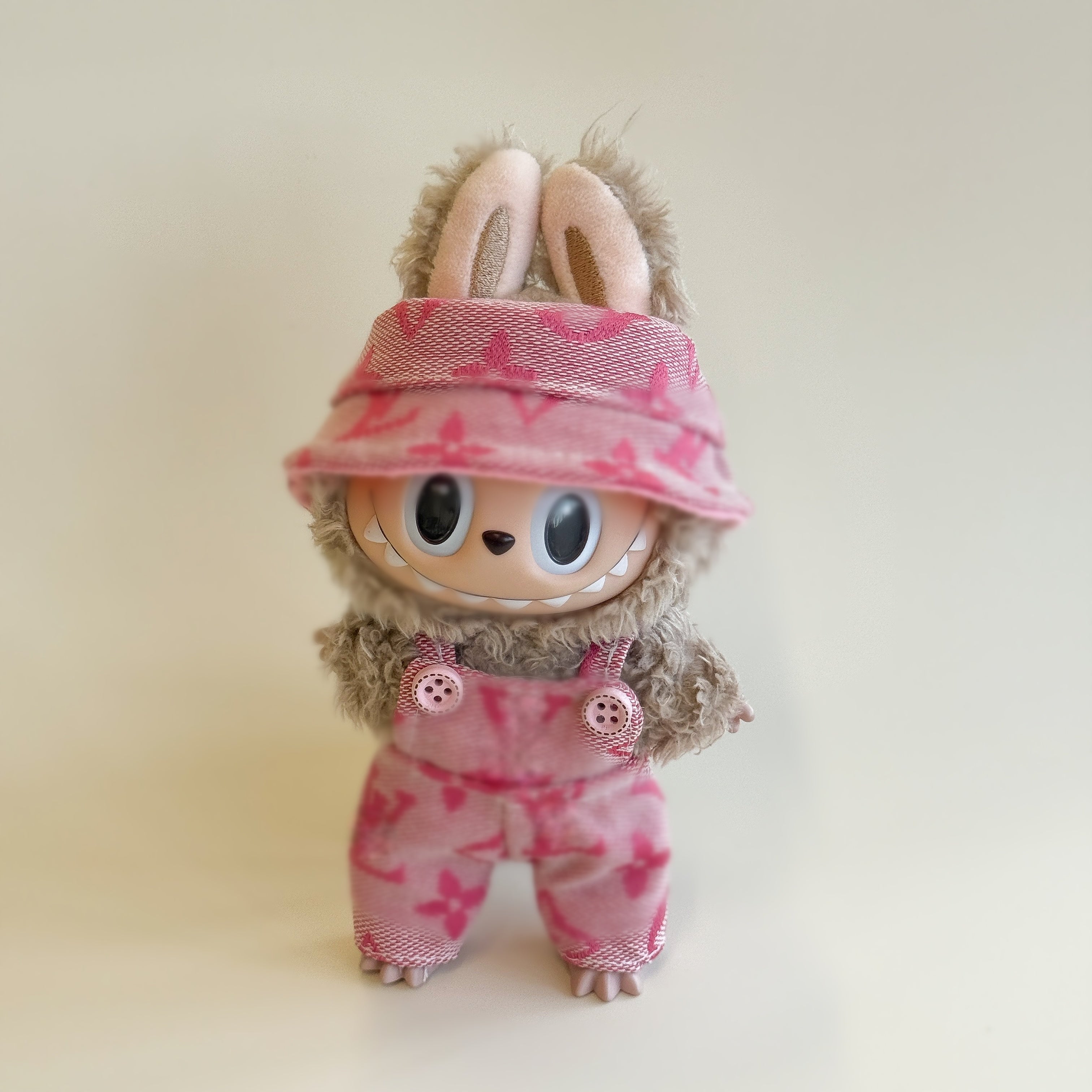 Pink Overall Outfit for Labubu