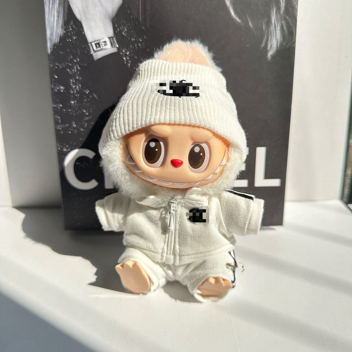 Labubu Doll Clothes Set – 3 Pieces Outfit- Beanie + Clothes+ Pants