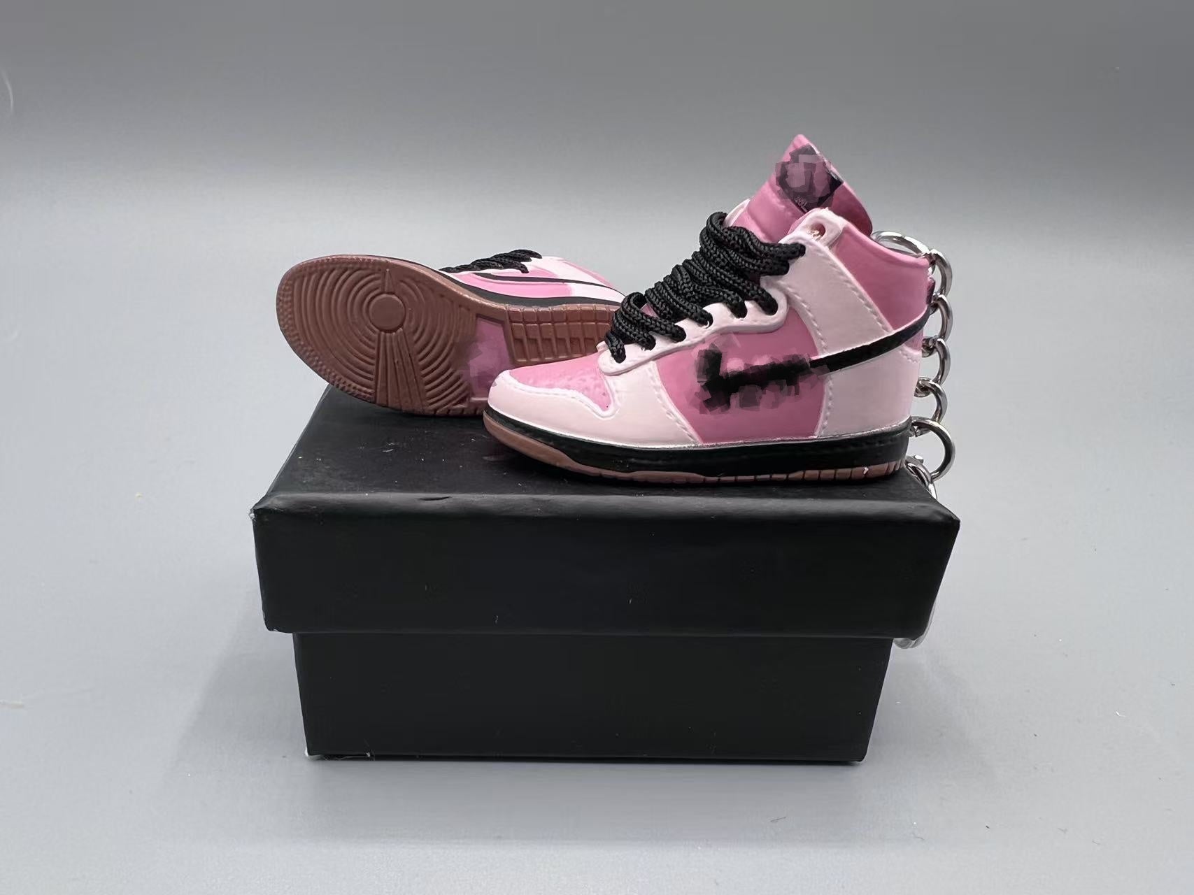 1:6 Scale Mini Sneaker – Doll Wear or Keychain - "Skate Culture Pink Tone Edition"