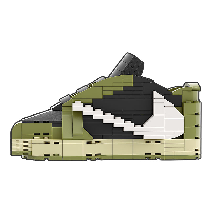 "Travis Scott Olive" Inspired Air Jordan 1 Bricks / Building Blocks Set
