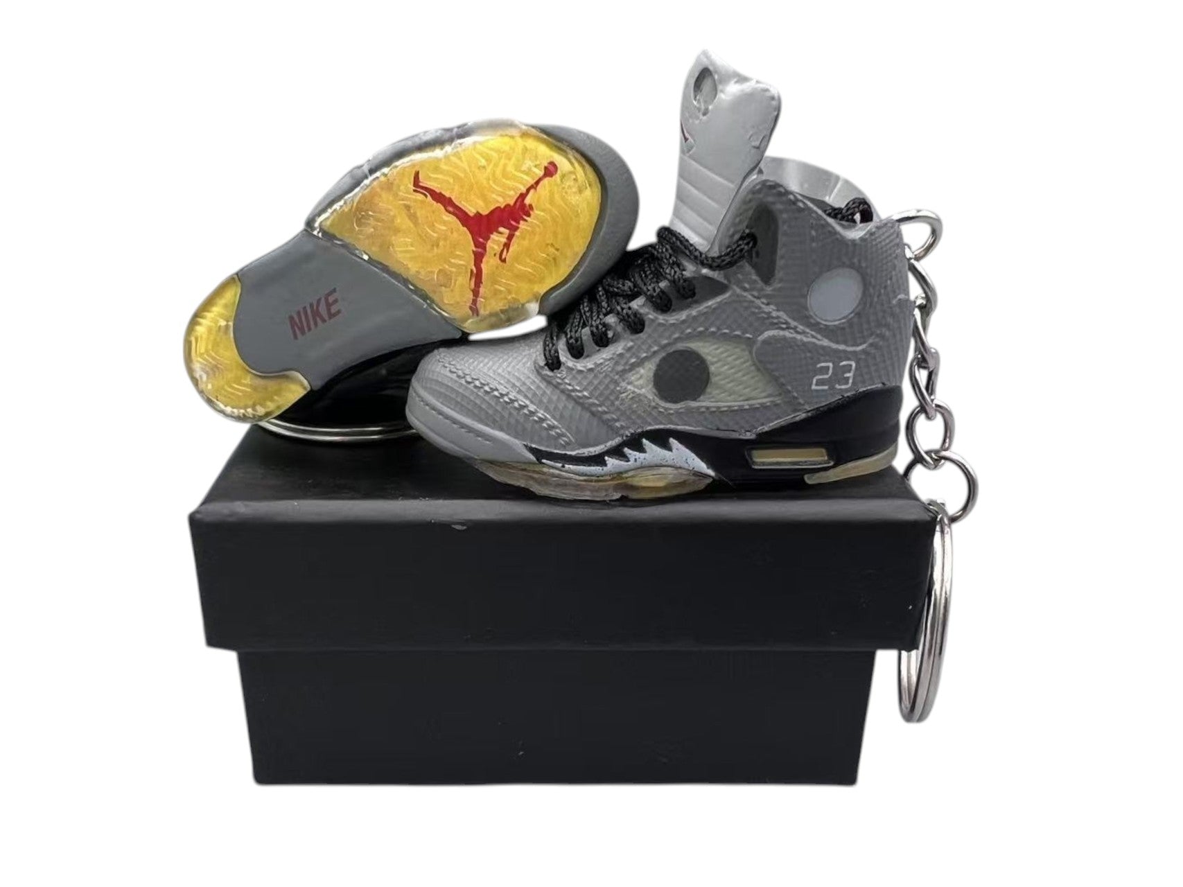 【Off-White Muslin】Air Jordan 5 Shoe Keychain image 0