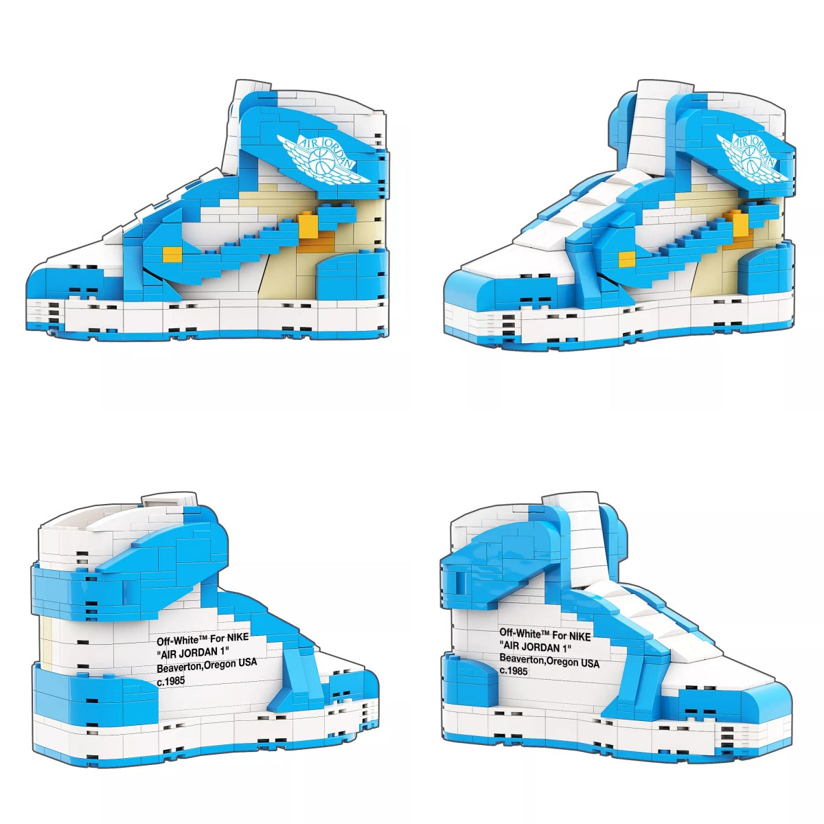 【Off-White UNC】Jordan 1 Bricks/Building Blocks/None Lego But Compatible image 7