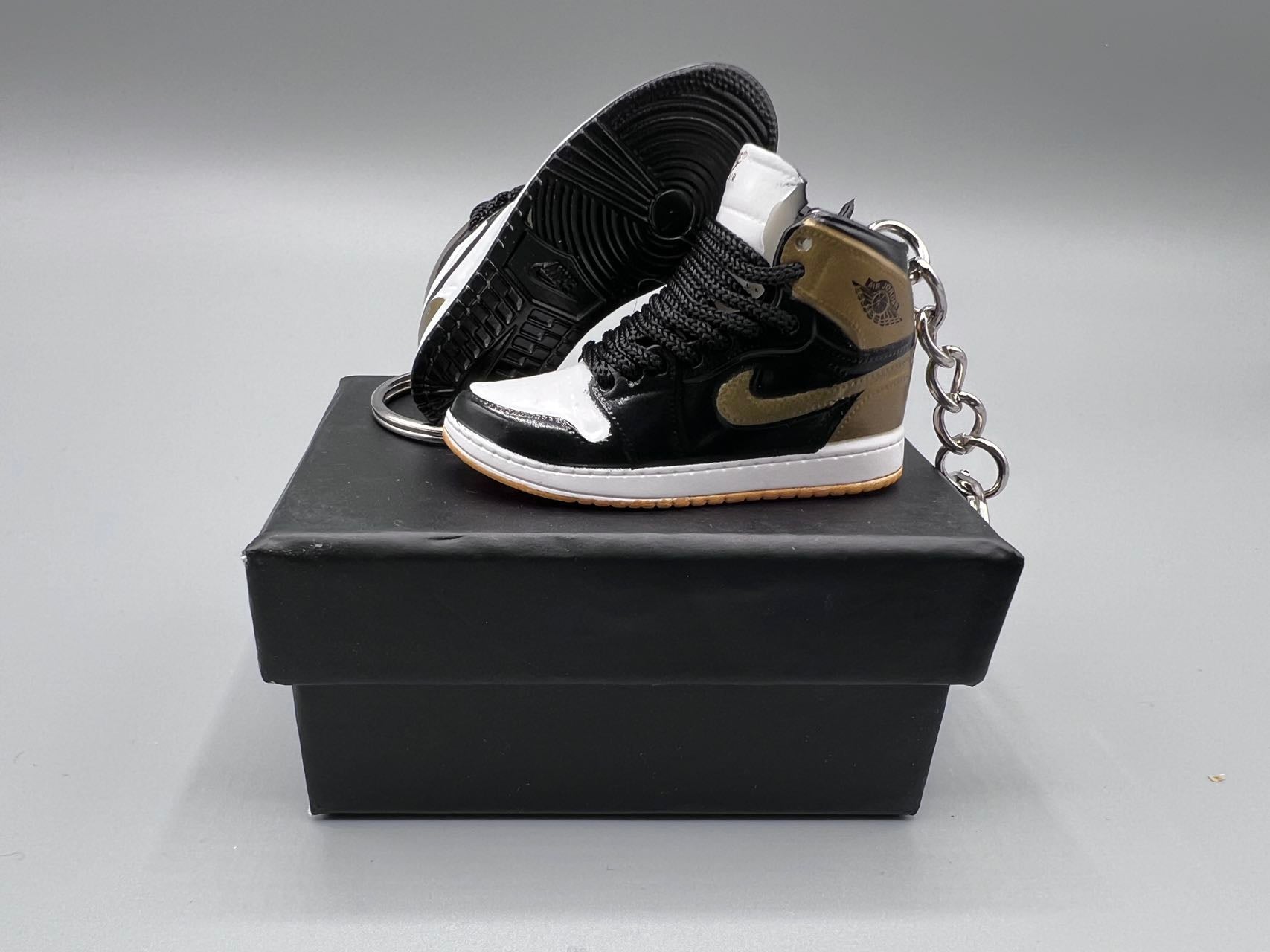 1:6 Scale Mini Sneaker – Doll Wear or Keychain - "Gold Top 3"