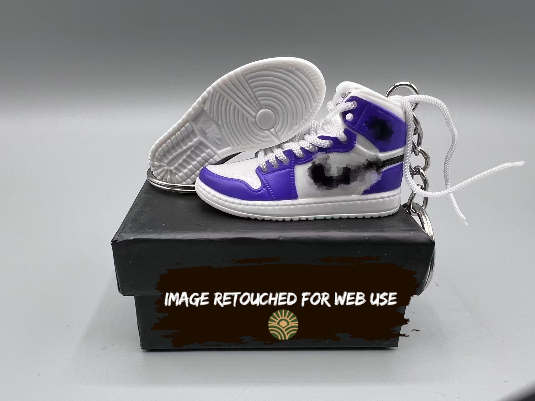 1:6 Scale Mini Sneaker – "Purple/White Court Colorway"