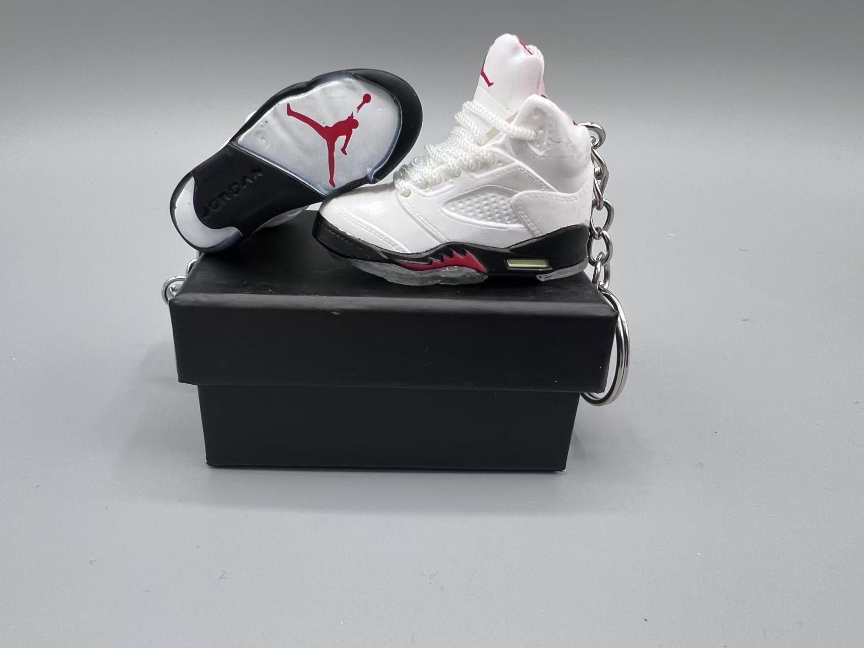 "Fire Red Silver Tongue" Inspired Air Jordan 5 Bricks / Building Blocks Set