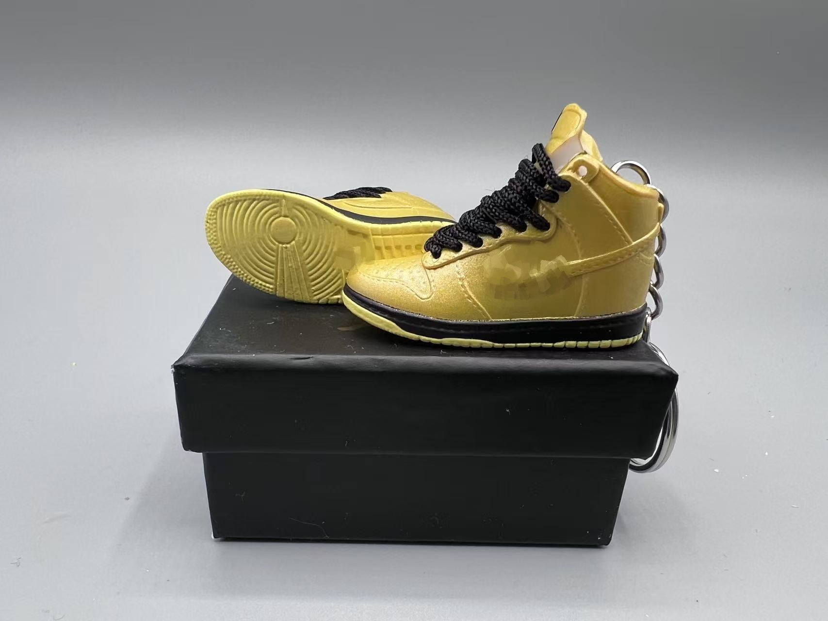 1:6 Scale Mini Sneaker – Doll Wear or Keychain – "Trumpet Gold Color"