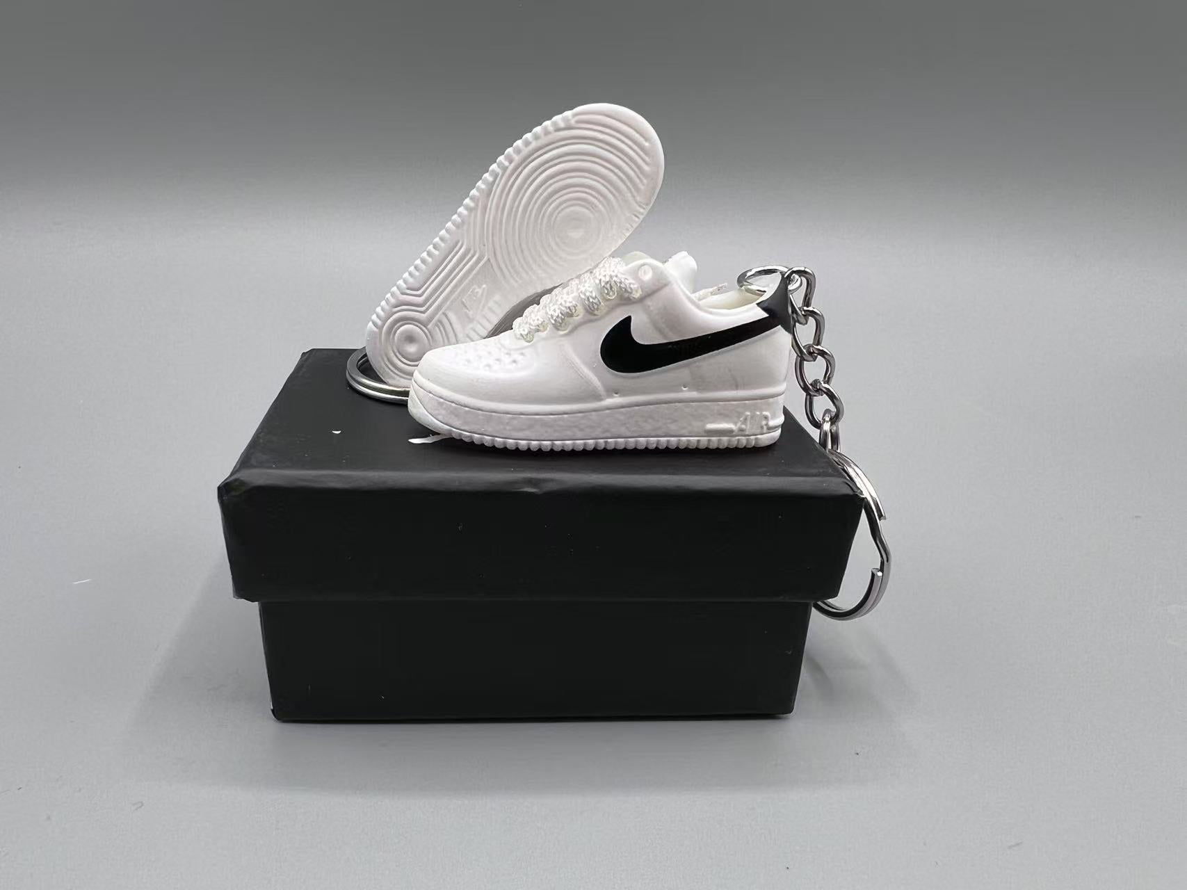 1:6 Scale Mini Sneaker – Doll Wear or Keychain - "Classic White/Black"