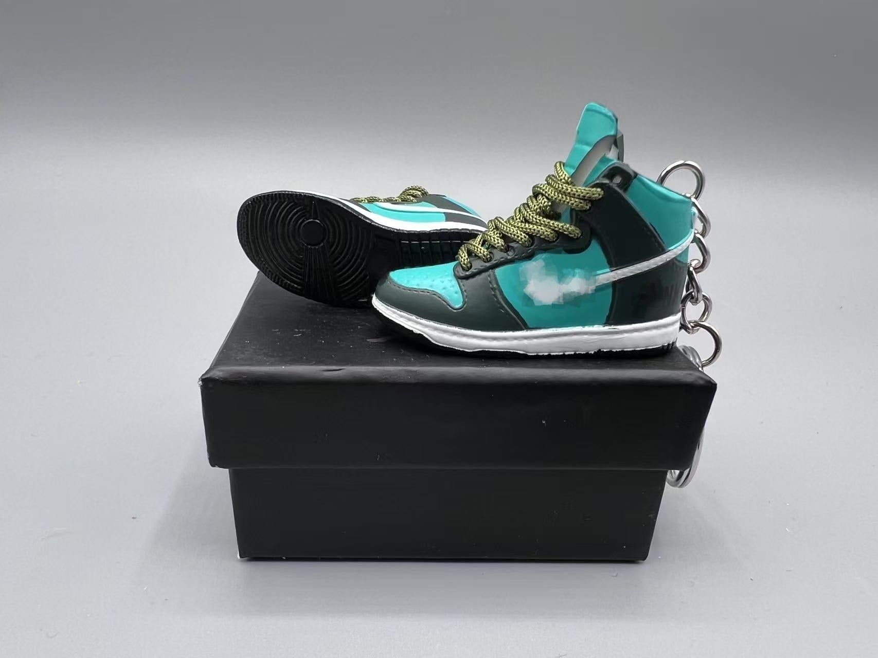 1:6 Scale Mini Sneaker – Doll Wear or Keychain - "Athletic Club Green"