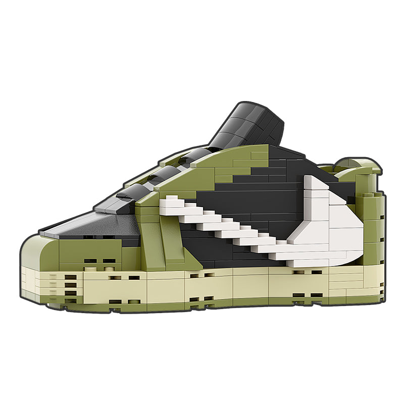 "Travis Scott Olive" Inspired Air Jordan 1 Bricks / Building Blocks Set