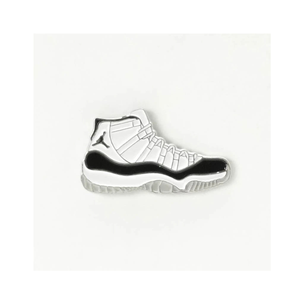 Air Jordan 11 Concord White & Black Sneaker Enamel Pin