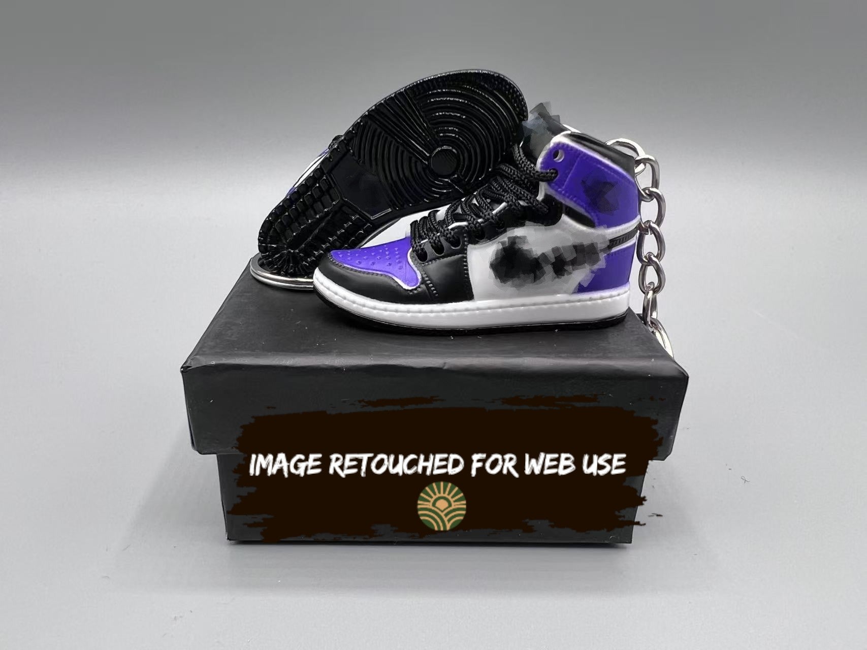 1:6 Scale Mini Sneaker – "Purple Toe/Black"