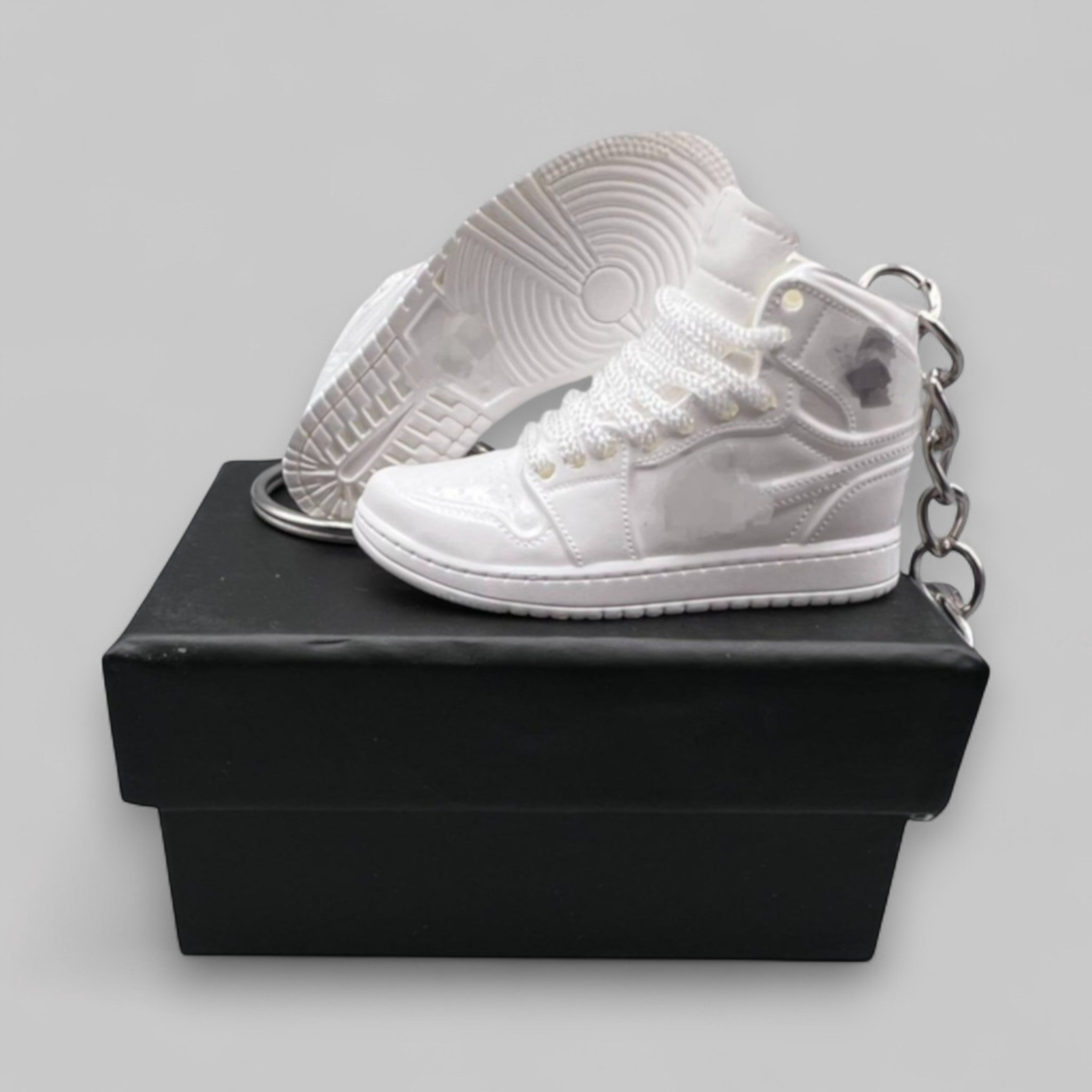 1:6 Scale Mini Sneaker – Doll Wear or Keychain - "Triple White"