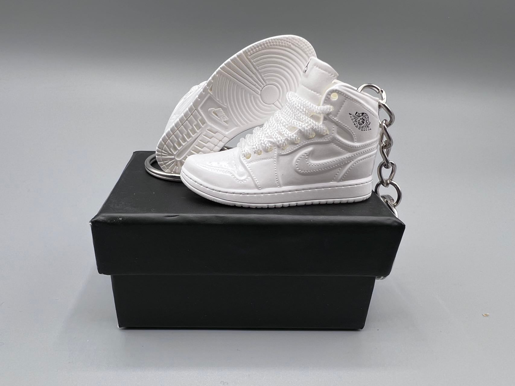 1:6 Scale Mini Sneaker – Doll Wear or Keychain - "Triple White"