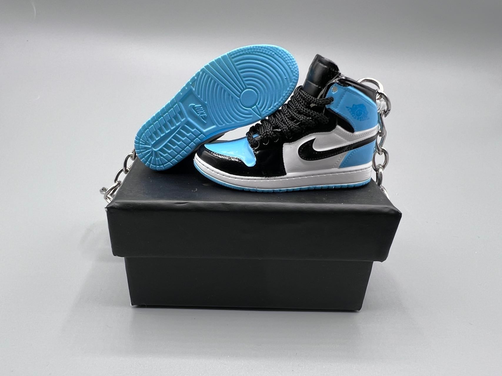 1:6 Scale Mini Sneaker – Doll Wear or Keychain - "UNC Patent"