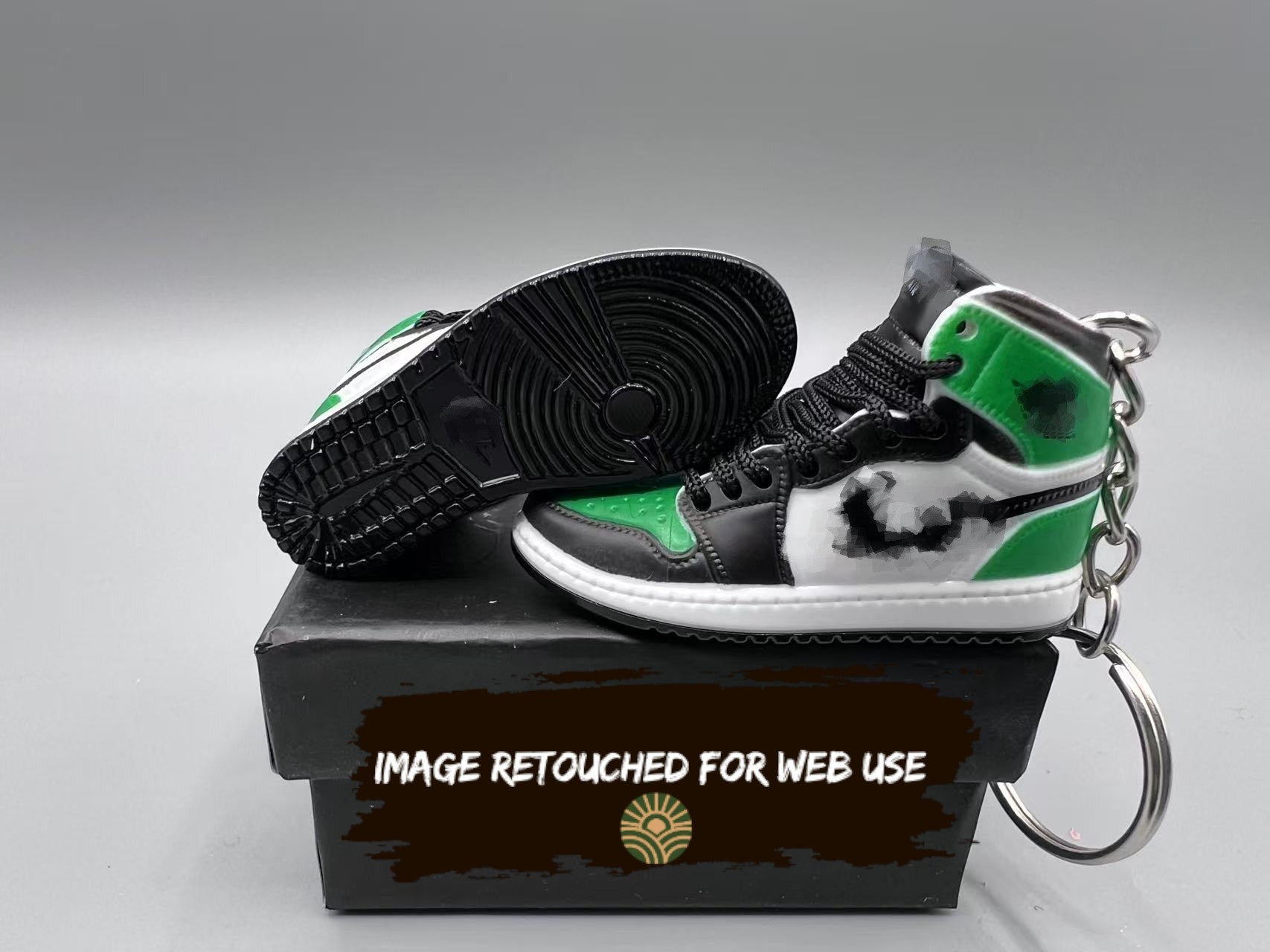 1:6 Scale Mini Sneaker – "Green Toe/Black"