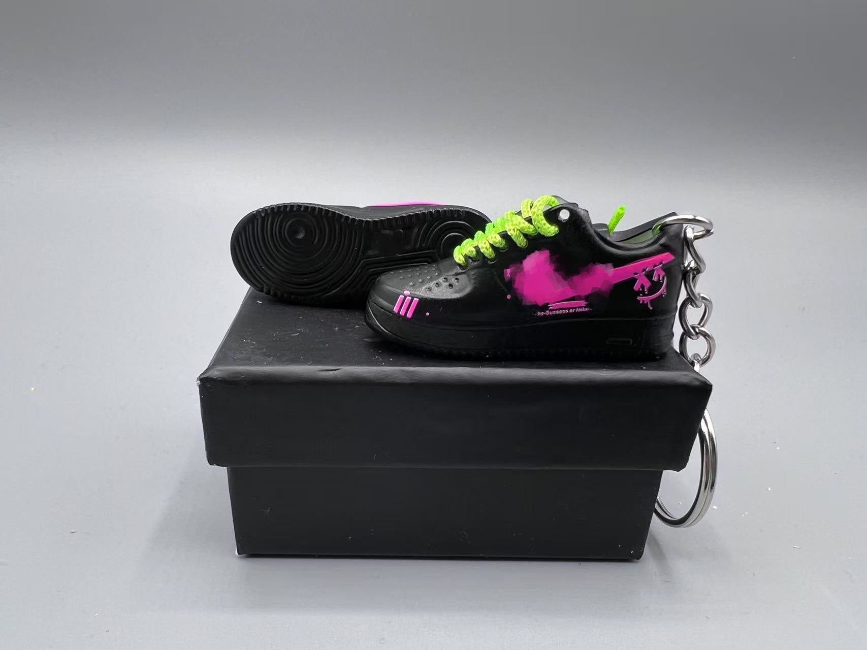 1:6 Scale Mini Sneaker – Doll Wear or Keychain - "Bright Rose Smile Pink"