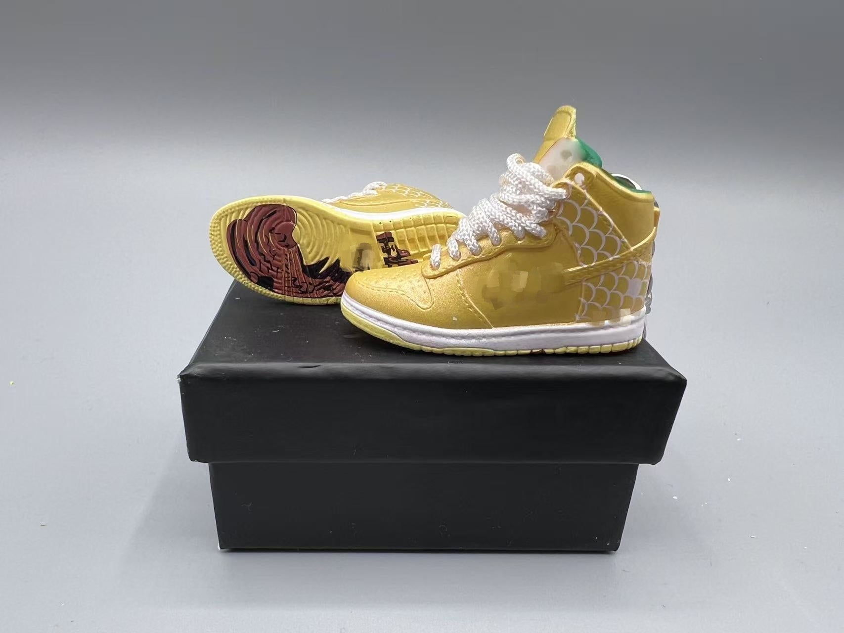1:6 Scale Mini Sneaker – Doll Wear or Keychain – "Mythical Gold Collector Edition"