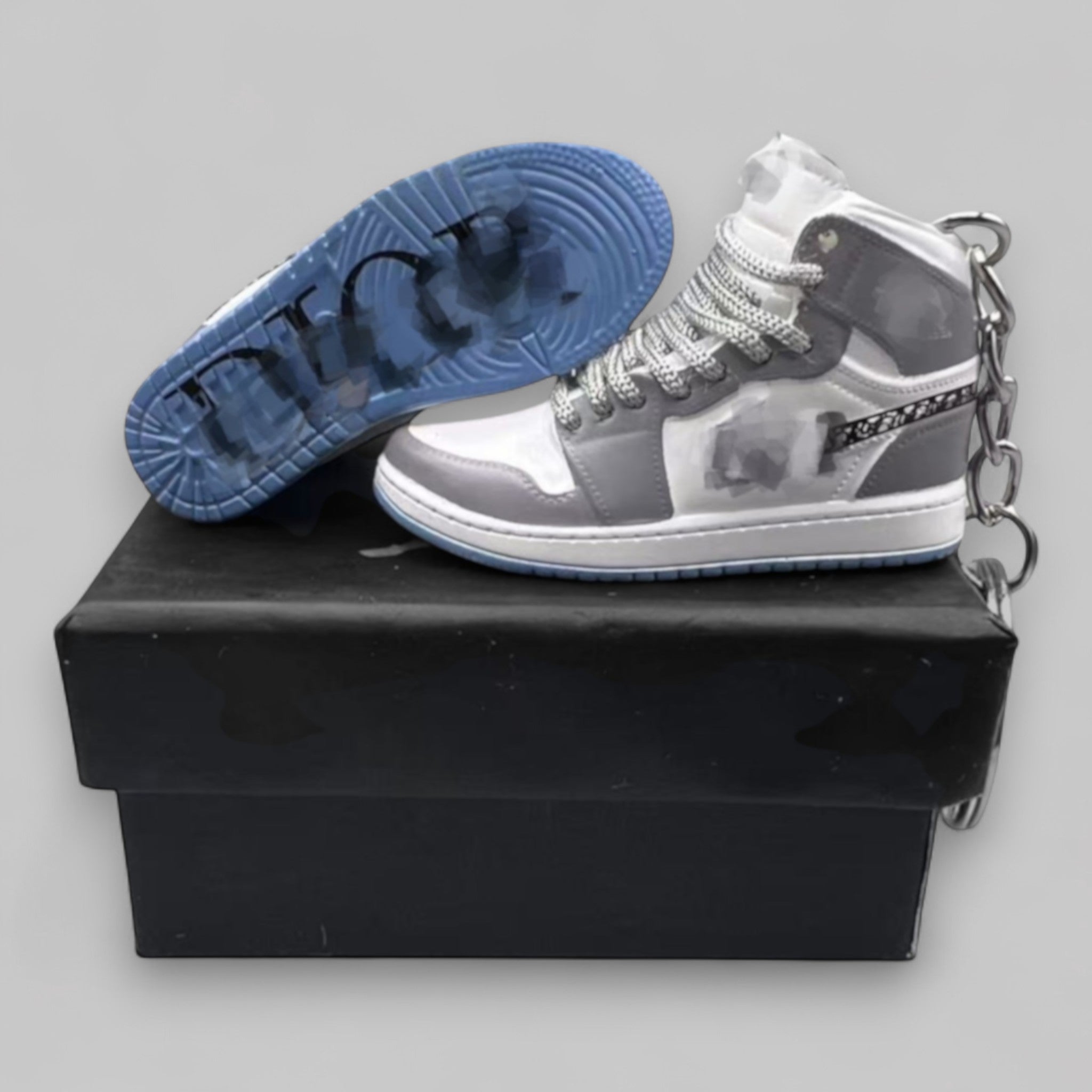 1:6 Scale Mini Sneaker – Doll Wear or Keychain - "Designer Grey"