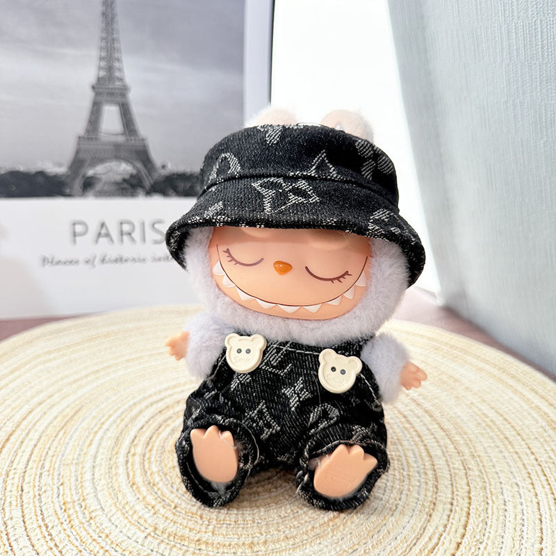 Black Overall Outfit for Labubu image 0