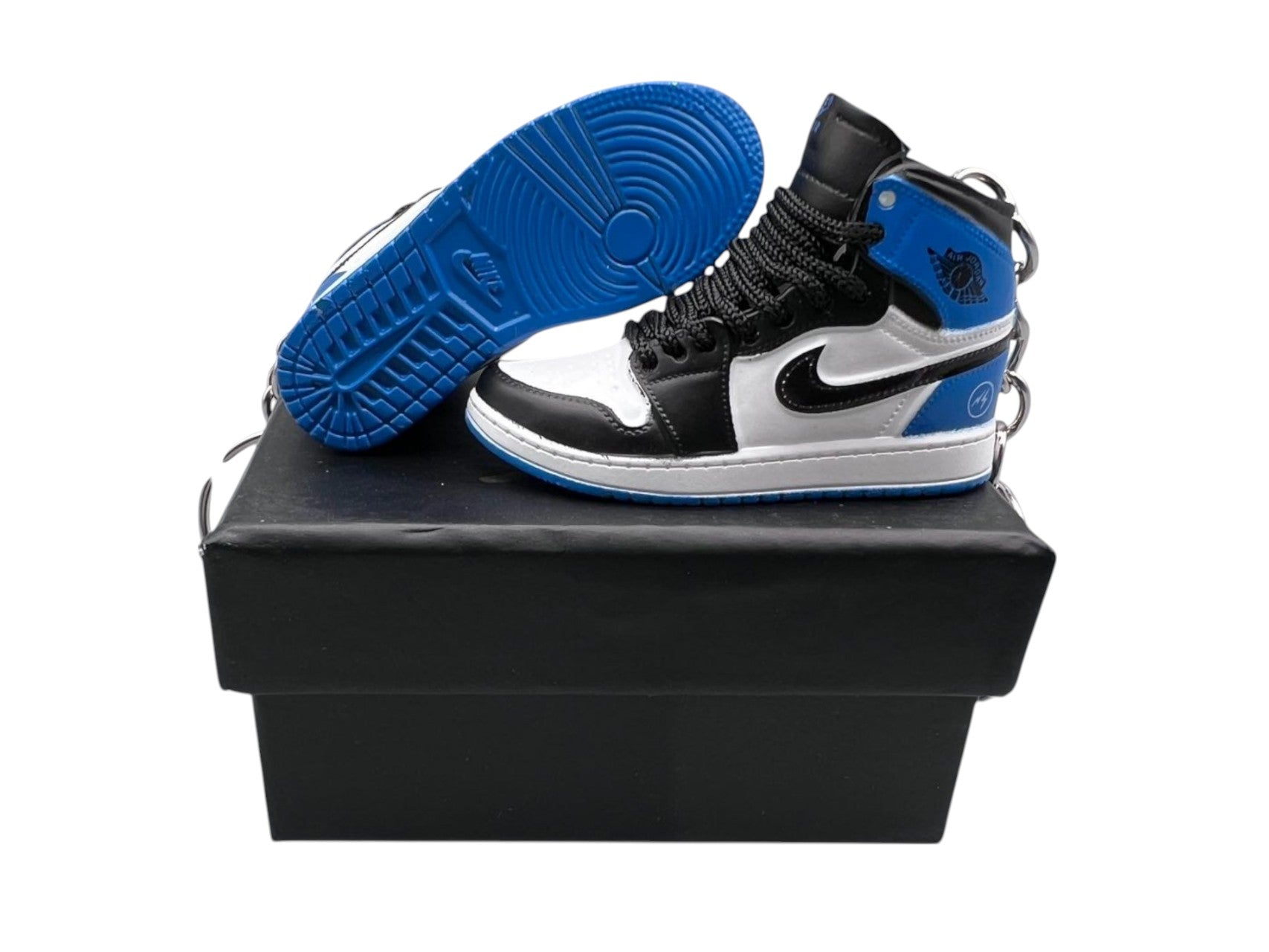 "Fragment Design" AJ1 3D Mini Sneakers-1/6 Scaled Shoes/ Keychains.