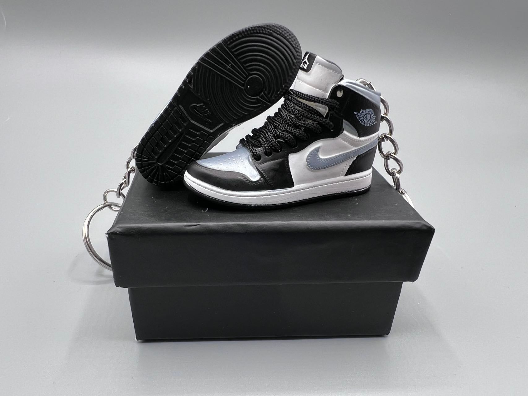 1:6 Scale Mini Sneaker – Doll Wear or Keychain - "Grey / Black"