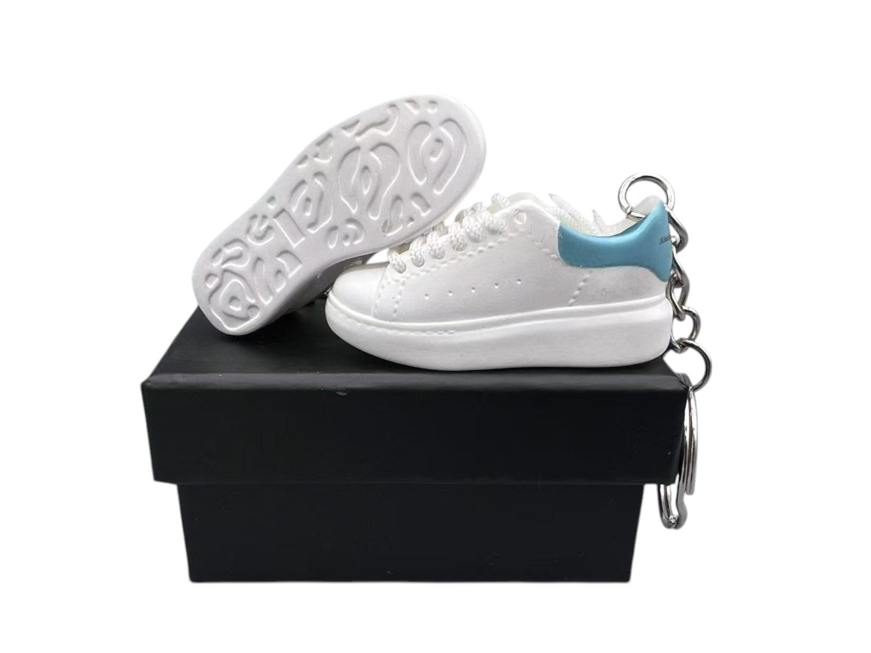 【White Lapis Blue Suede】 Oversized  Style Keychains image 0