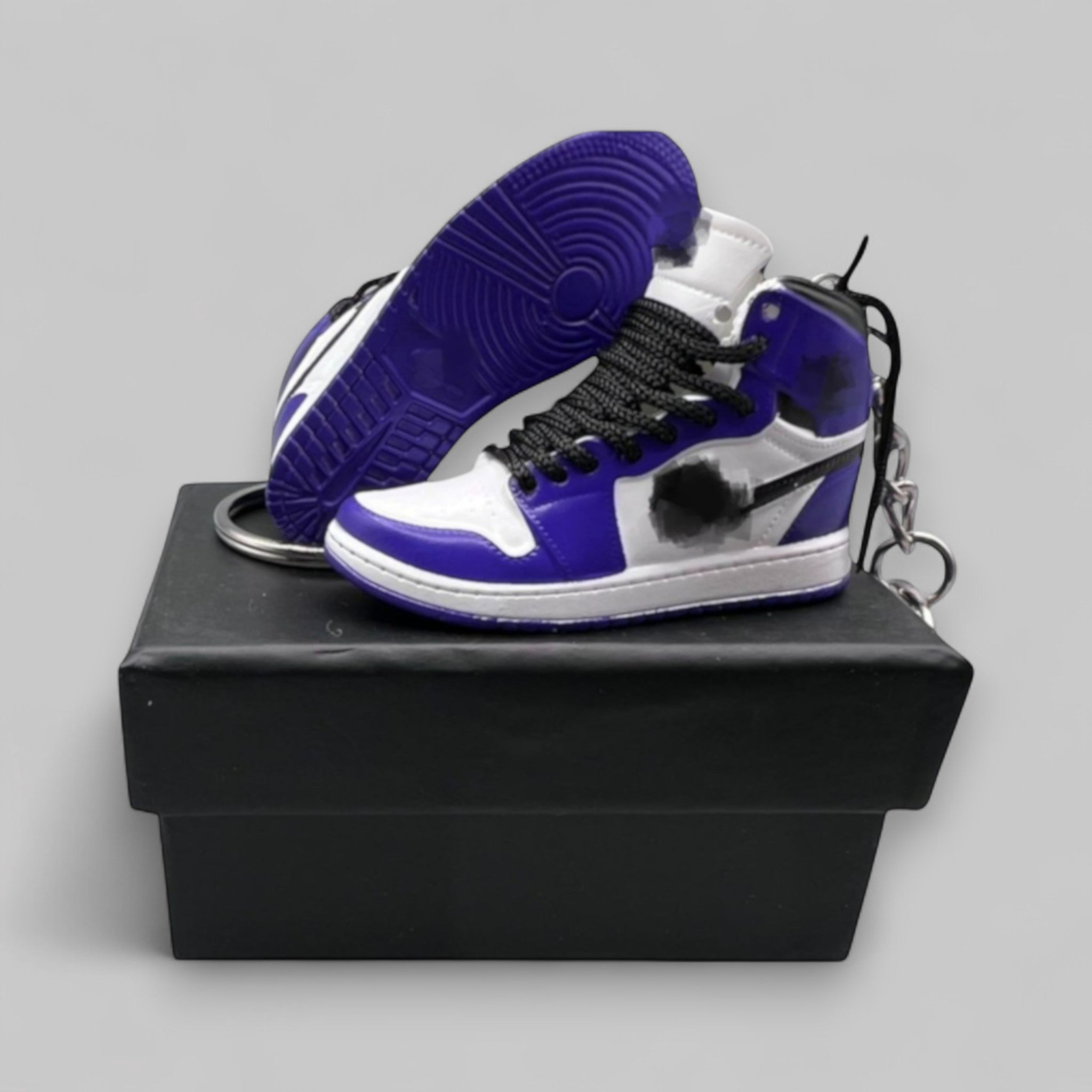 1:6 Scale Mini Sneaker – Doll Wear or Keychain - "Court Purple 2.0"