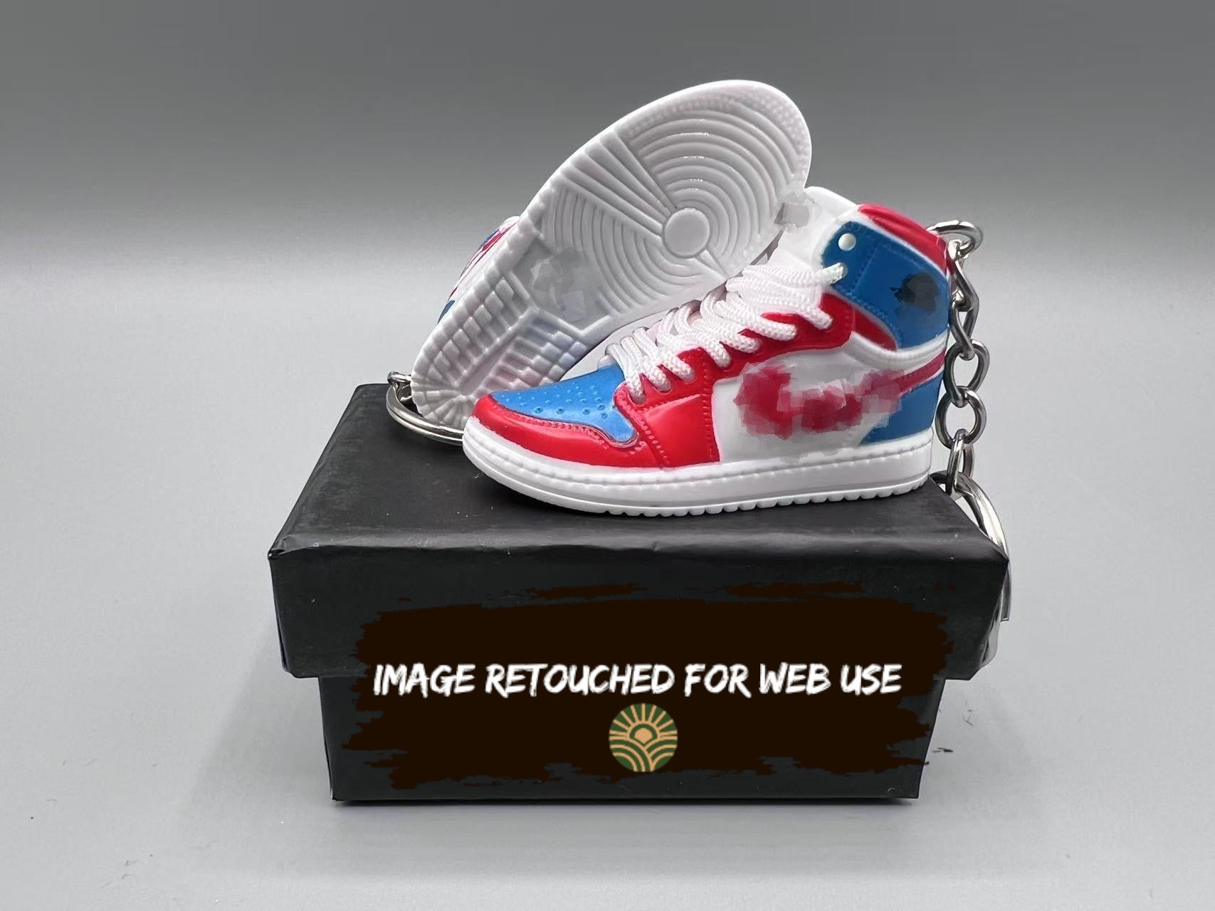 1:6 Scale Mini Sneaker – "Blue Toe Red"