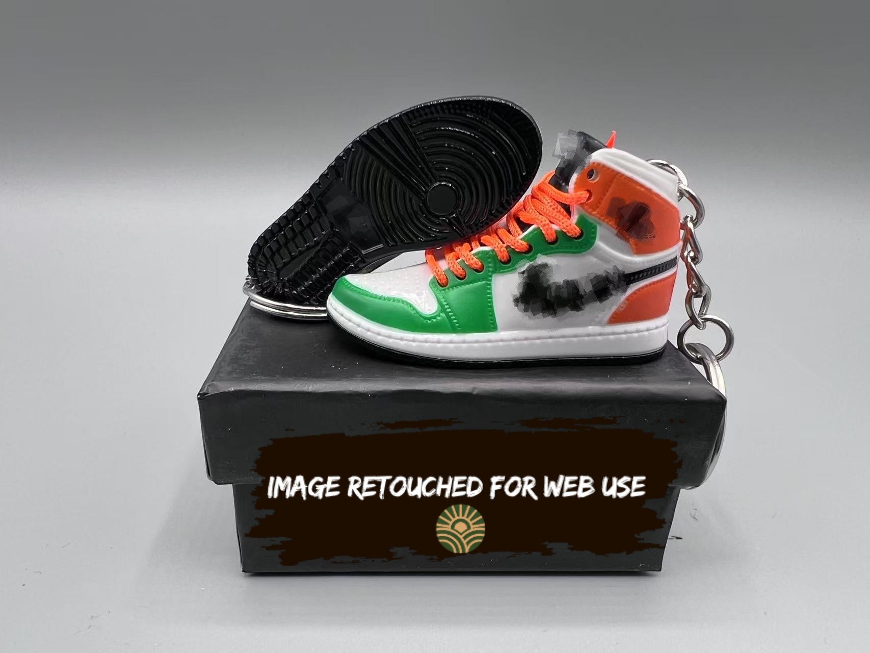 1:6 Scale Mini Sneaker – "Green/Orange"