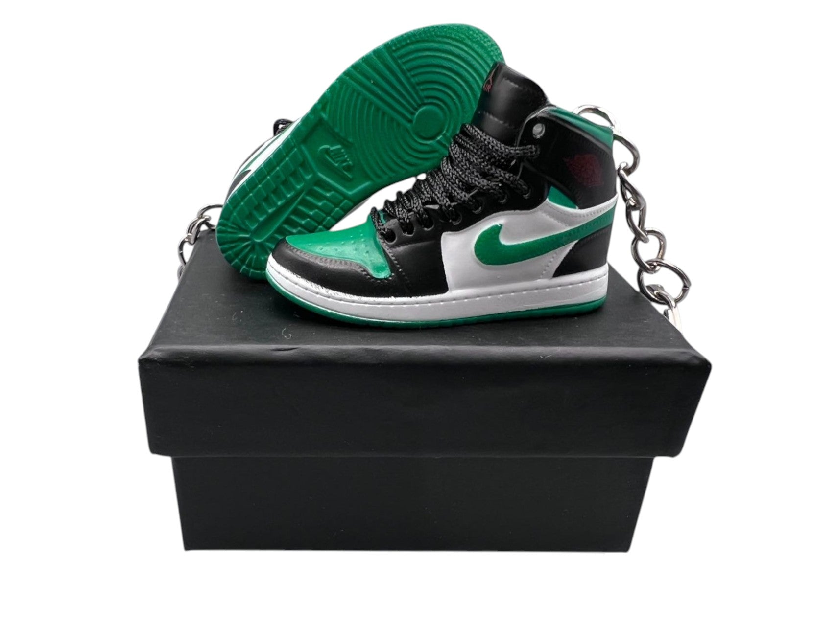 "Green Toe" AJ1 3D Mini Sneakers-1/6 Scaled Shoes/ Keychains.